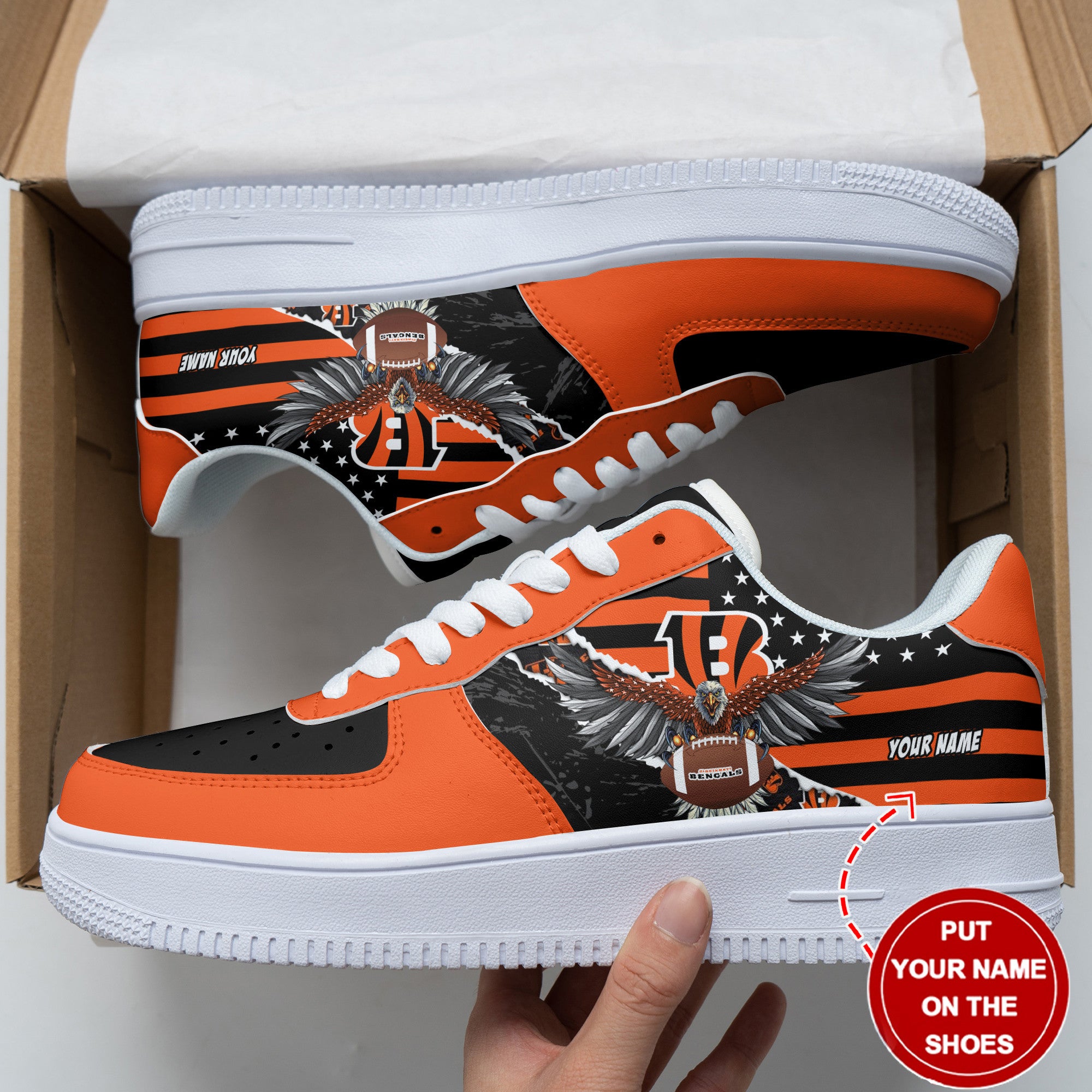 ideafootwear cincinnati bengals nfl air low top sneakers shoes for men and women 8341 5nweb