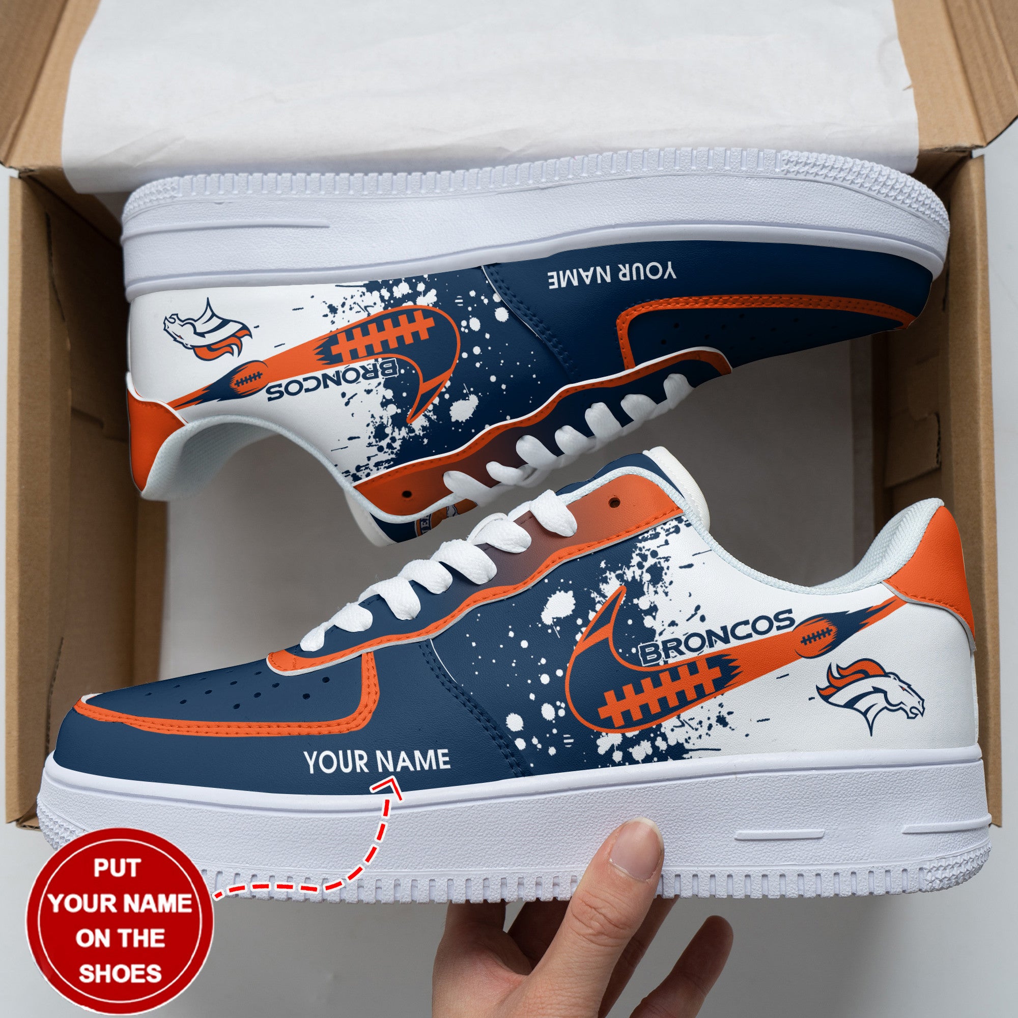 ideafootwear denver broncos nfl air low top sneakers shoes for men and women 1866 t5rjt