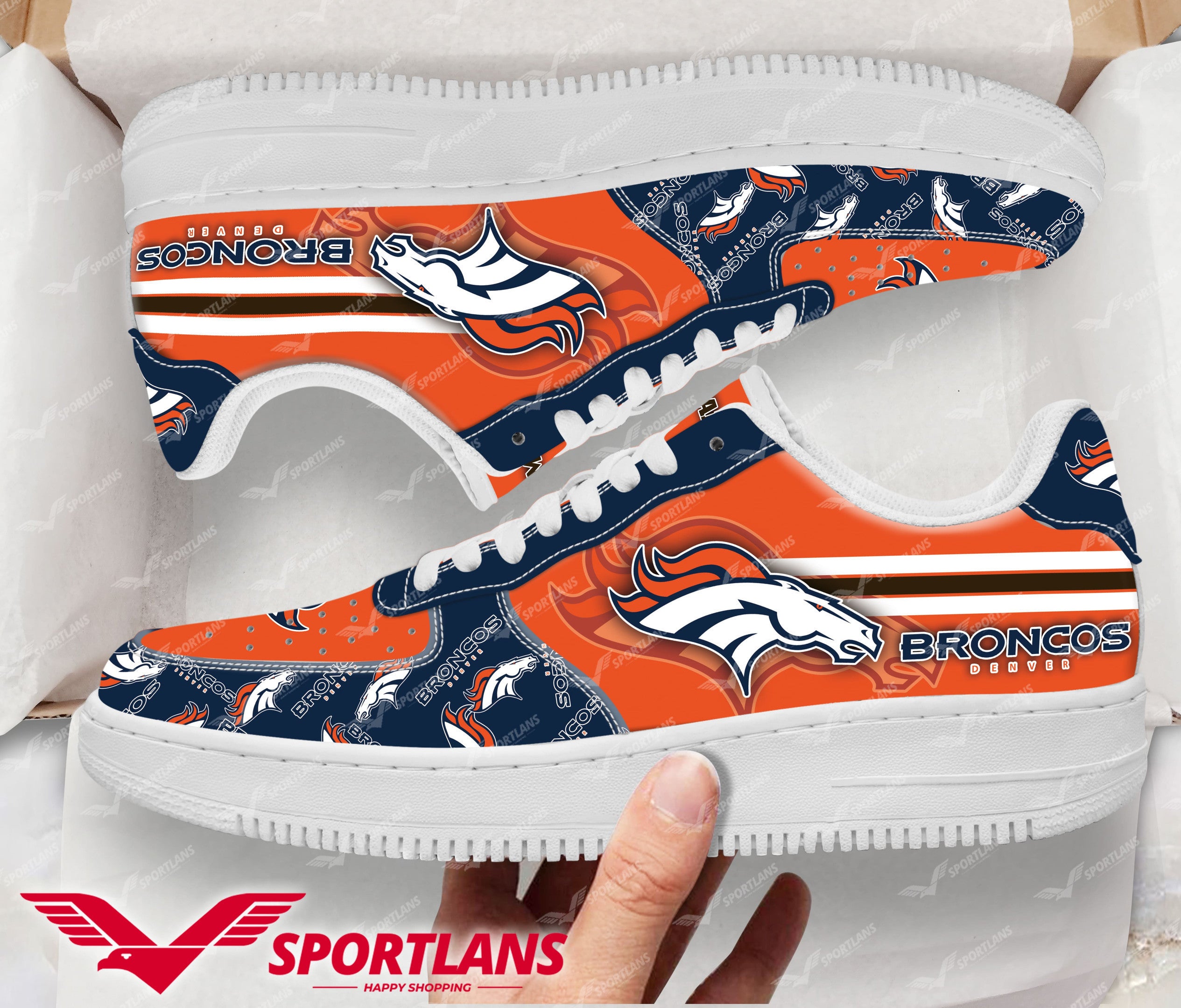 ideafootwear denver broncos nfl air low top sneakers shoes for men and women 5860 q1hvu