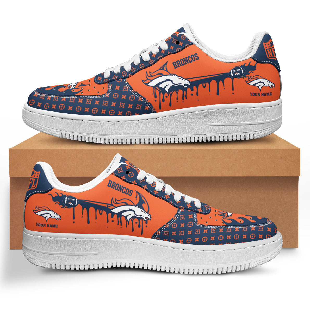 ideafootwear denver broncos nfl air low top sneakers shoes for men and women 6222 o5qa0