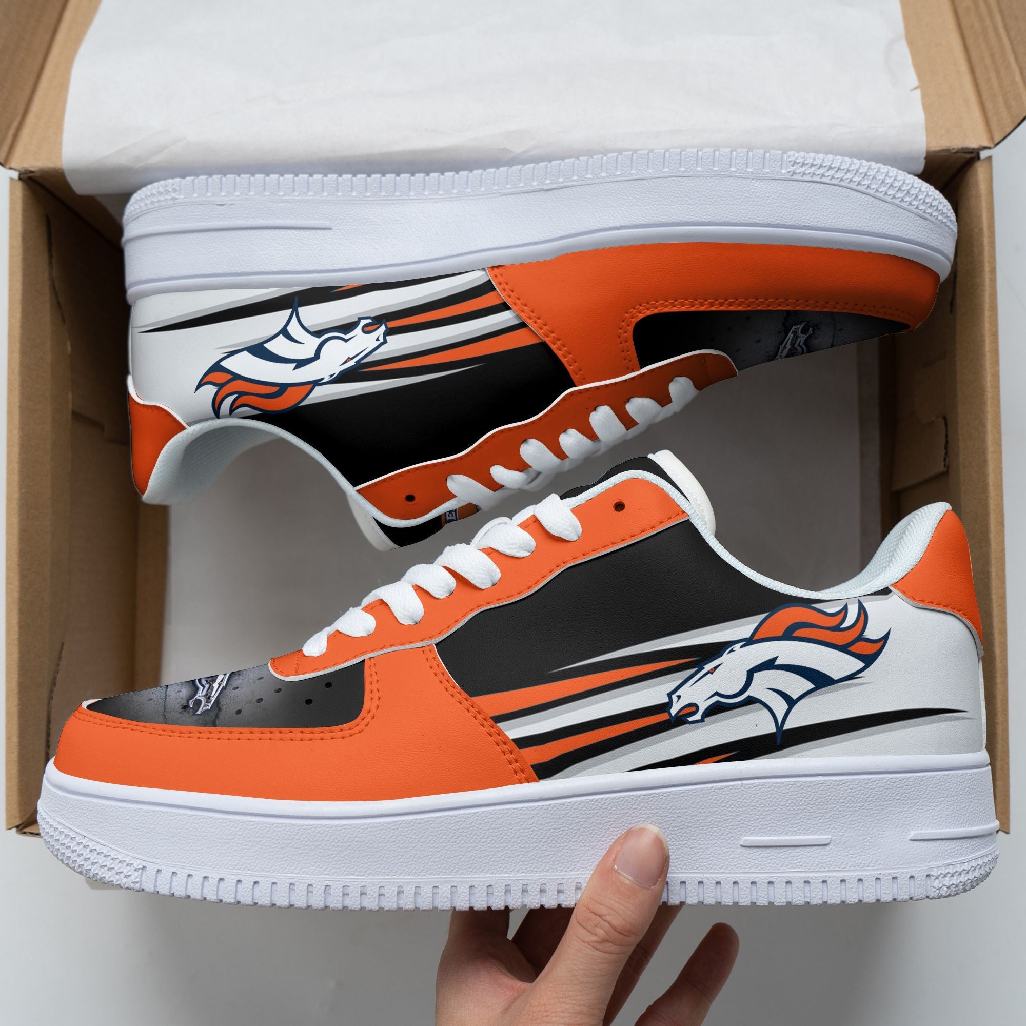 ideafootwear denver broncos nfl air low top sneakers shoes for men and women 6706 z5mai