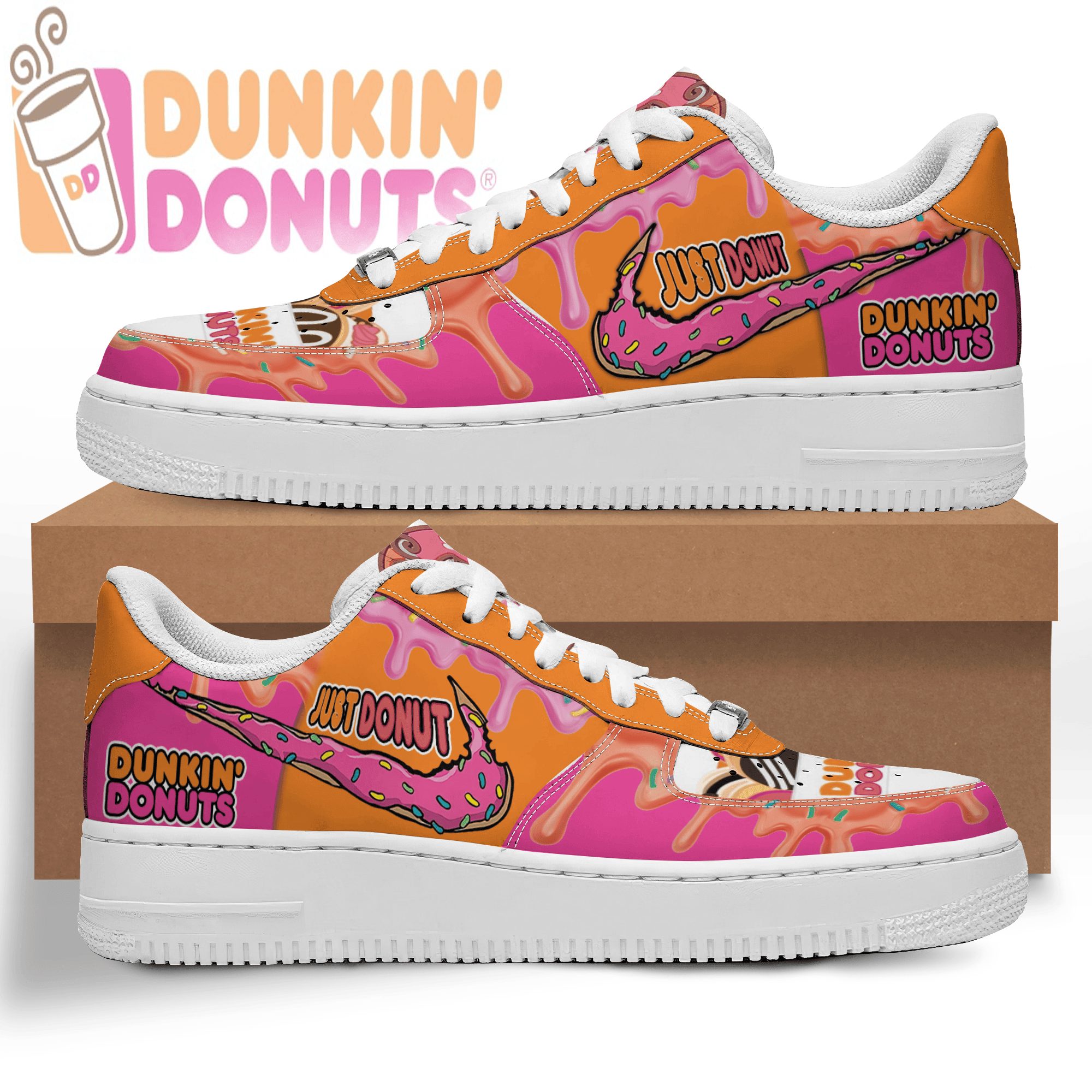 ideafootwear dunkin donuts air low top sneakers shoes for men and women 5489 wckk3