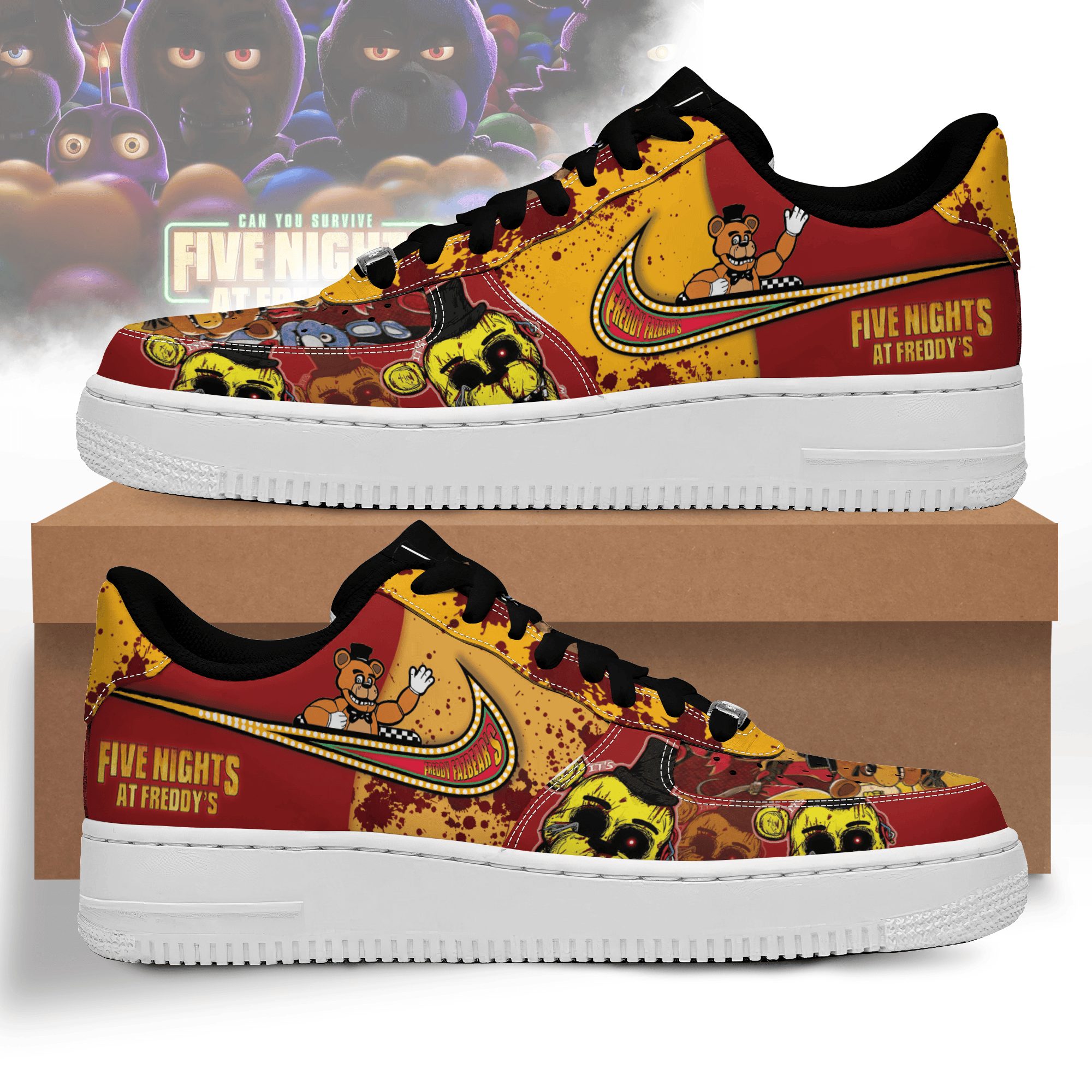 ideafootwear five nights at freddy air low top sneakers shoes for men and women 1378 vxec1