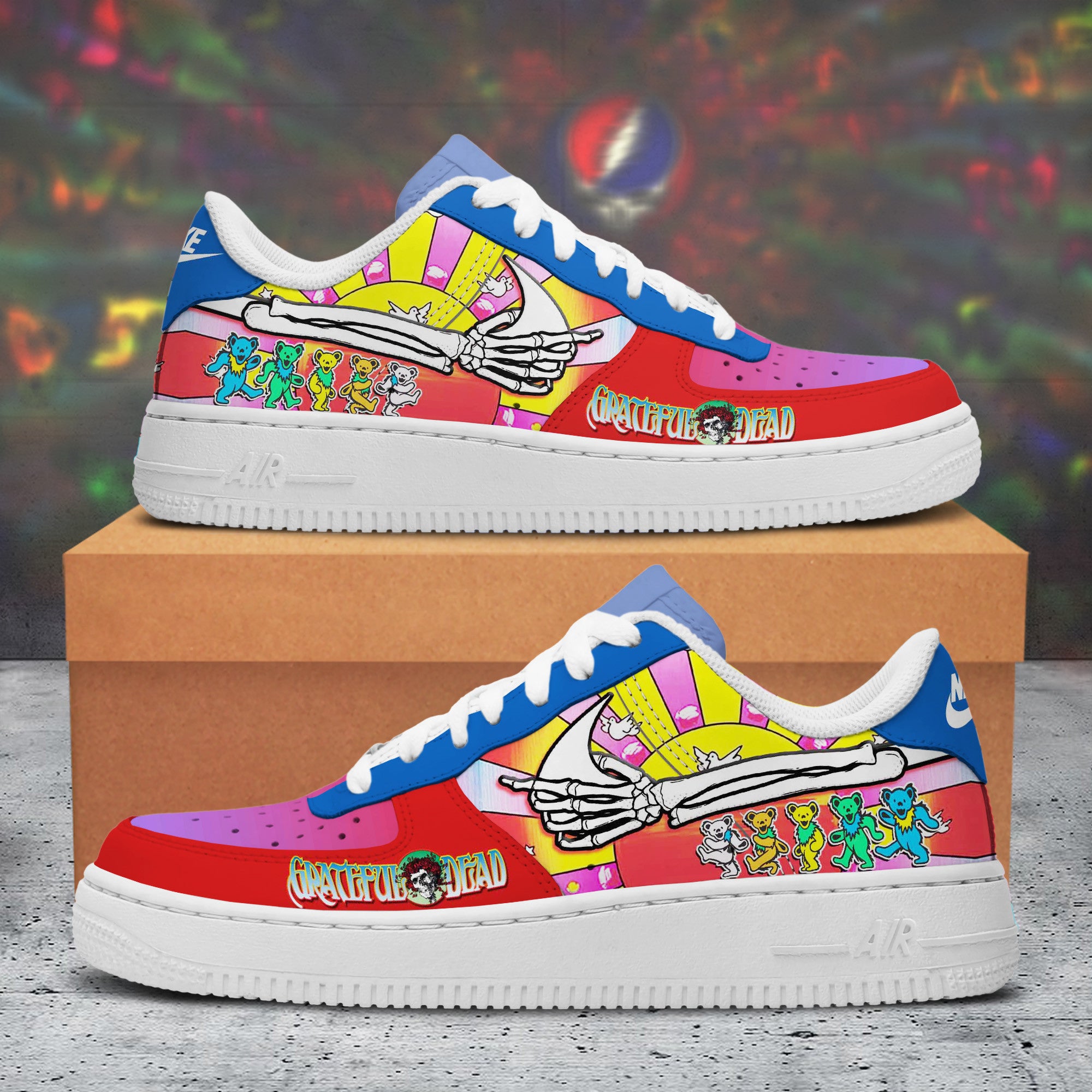 ideafootwear grateful dead air low top sneakers shoes for men and women 4693 yorym