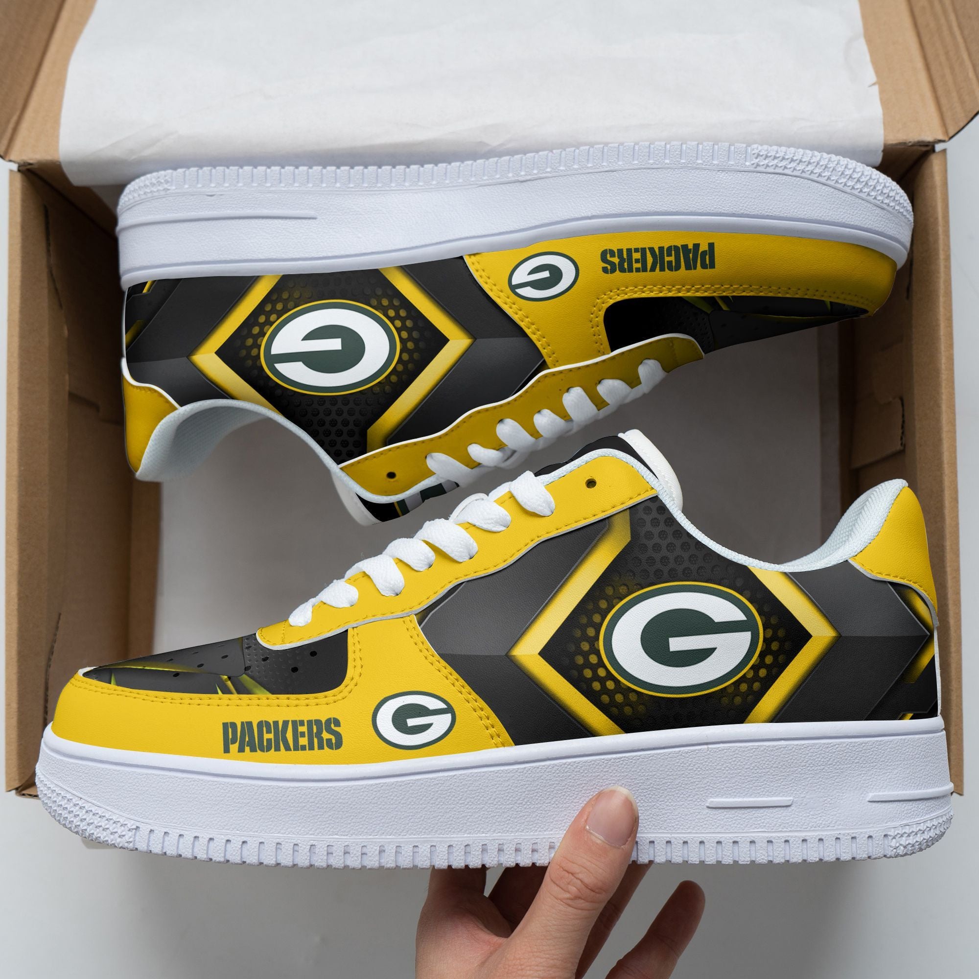 ideafootwear green bay packers nfl air low top sneakers shoes for men and women 1775 geiz7