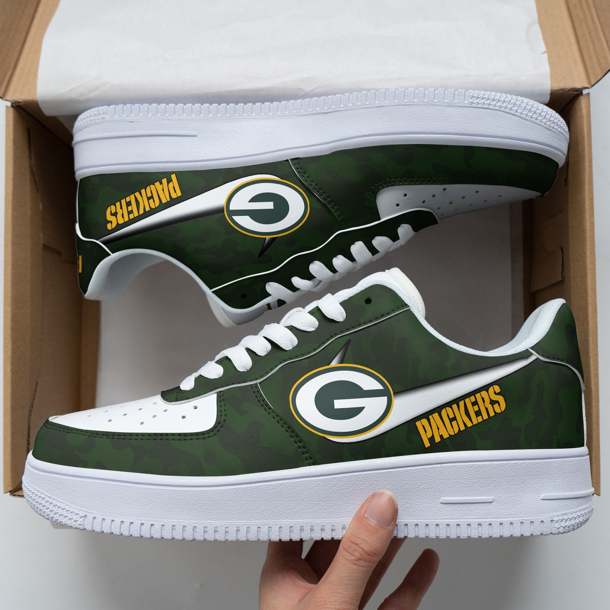 ideafootwear green bay packers nfl air low top sneakers shoes for men and women 2878 02zid