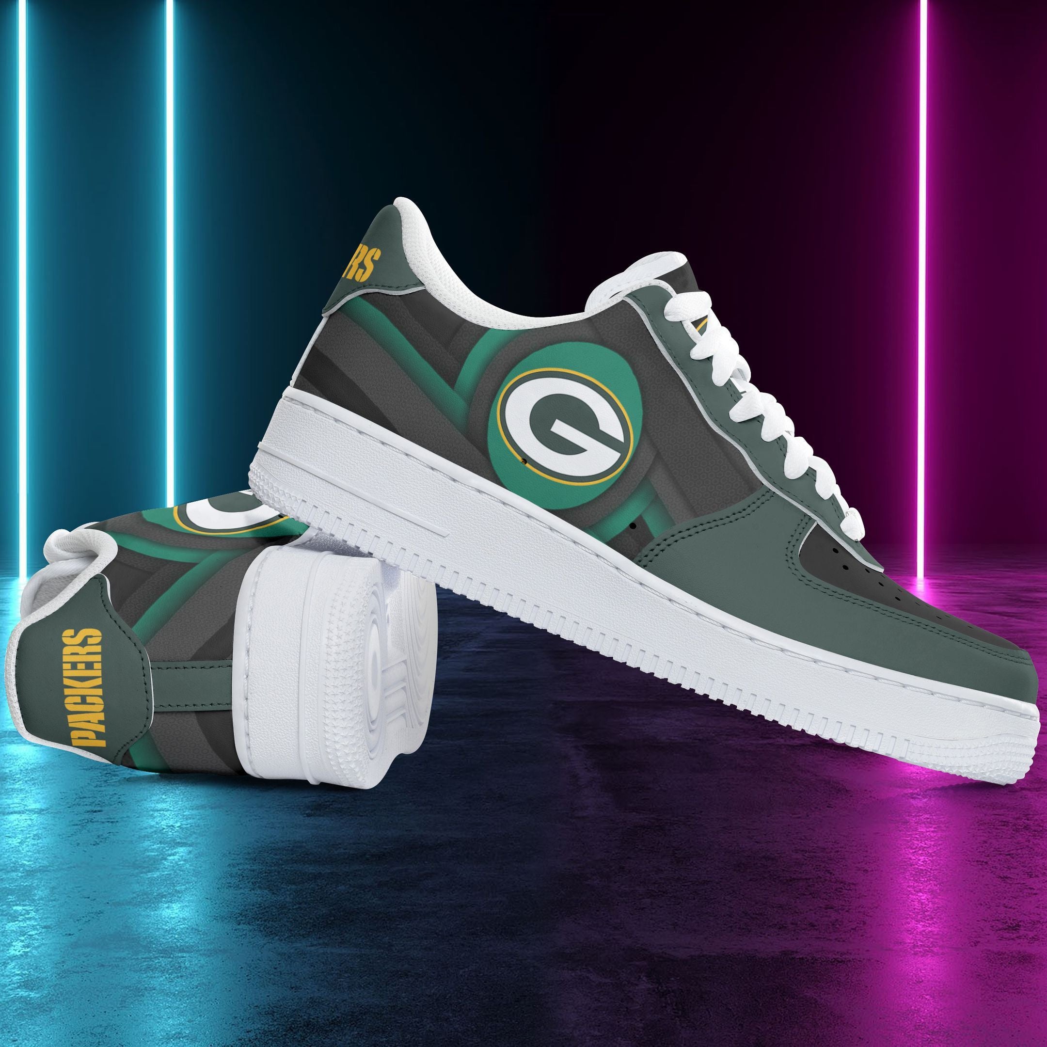 ideafootwear green bay packers nfl air low top sneakers shoes for men and women 6334 plnhp