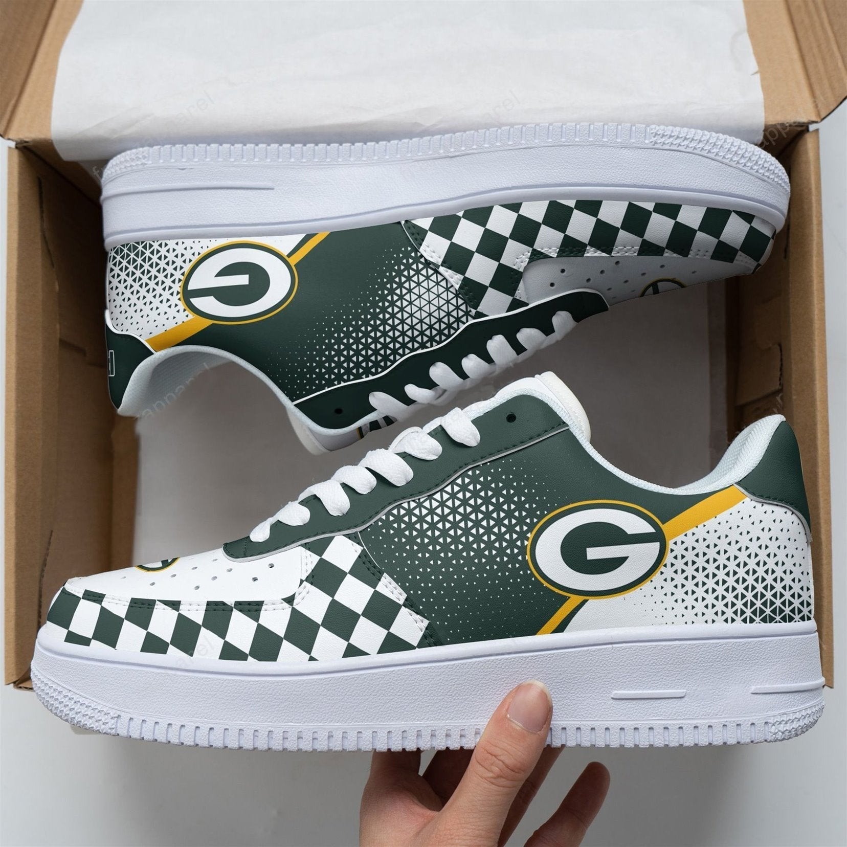 ideafootwear green bay packers nfl air low top sneakers shoes for men and women 8435 xfpmv