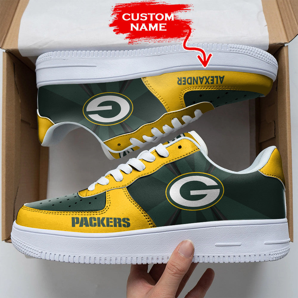 ideafootwear green bay packers nfl air low top sneakers shoes for men and women 8629 aqwc5