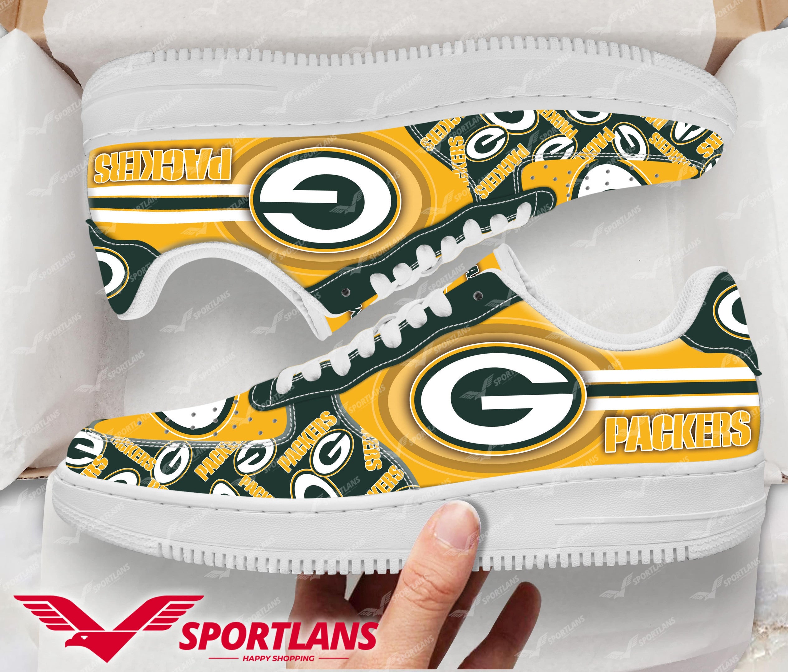 ideafootwear green bay packers nfl air low top sneakers shoes for men and women 9705 j7gkw