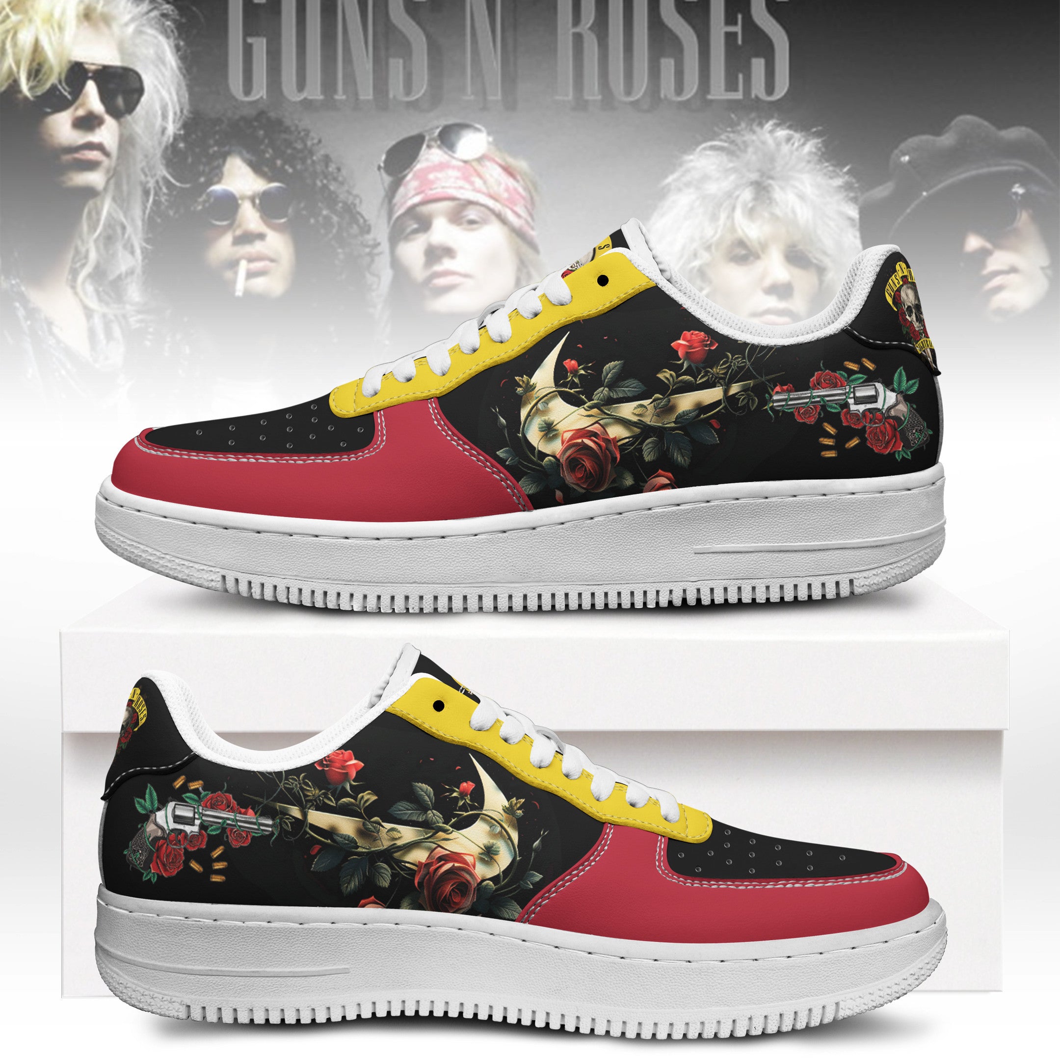 ideafootwear guns n roses air low top sneakers shoes for men and women 1370 naara