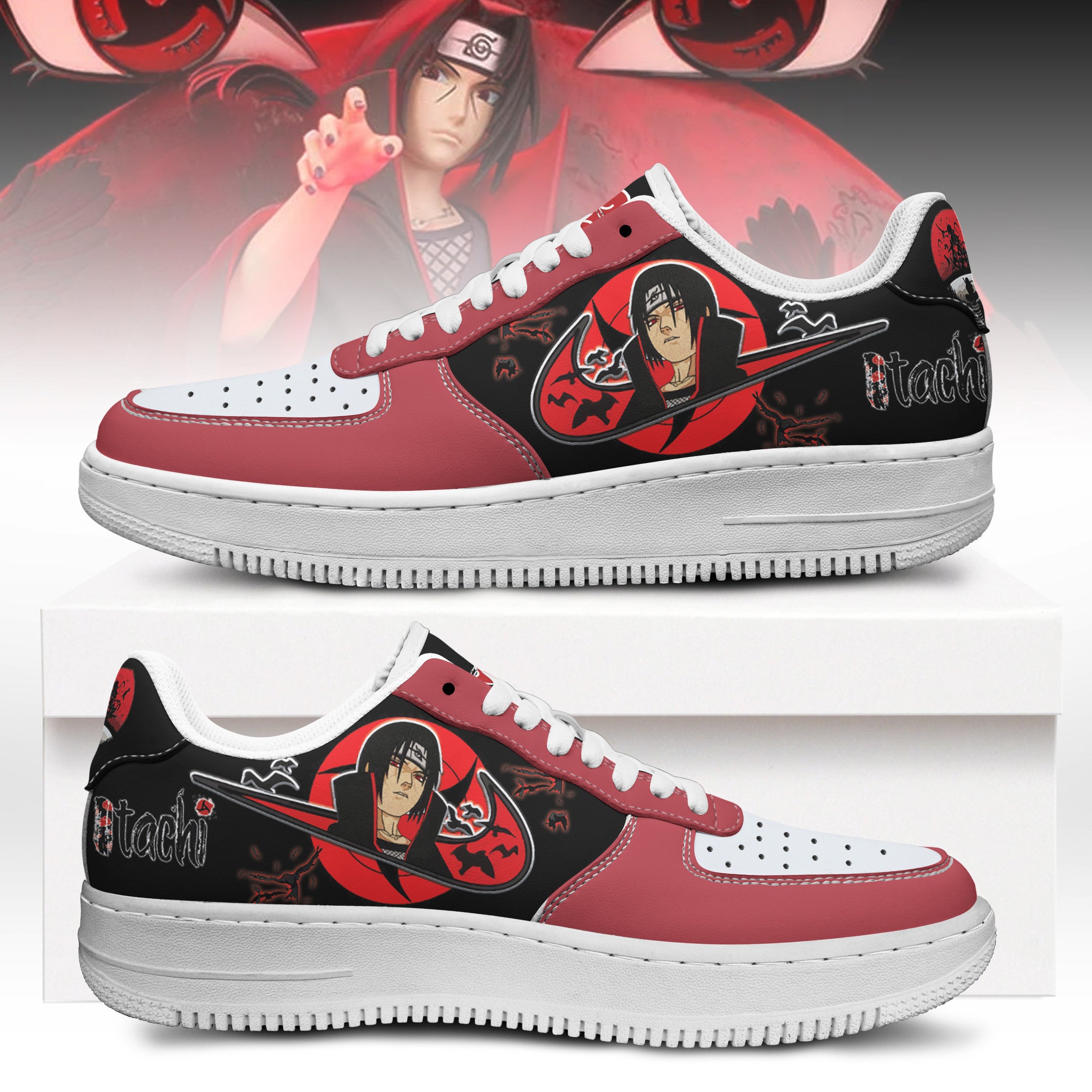 ideafootwear itachi uchiha air low top sneakers shoes for men and women 9827 omi82