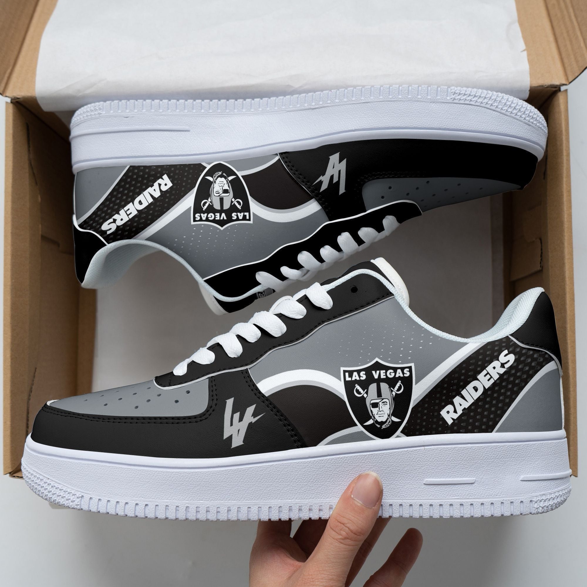 ideafootwear las vegas raiders nfl air low top sneakers shoes for men and women 1452 xt9hq