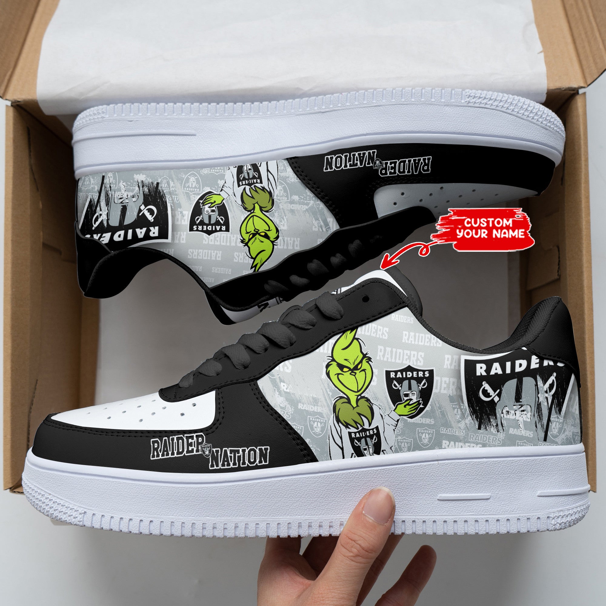 ideafootwear las vegas raiders nfl air low top sneakers shoes for men and women 2590 uyulo