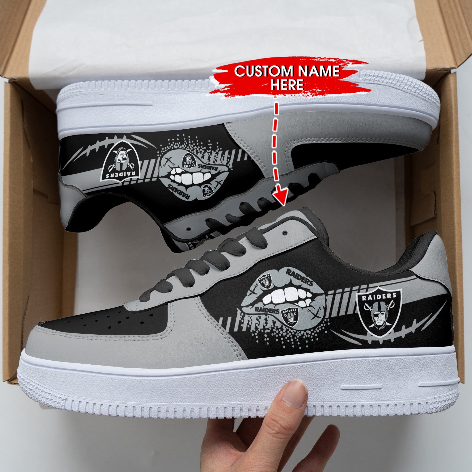 ideafootwear las vegas raiders nfl air low top sneakers shoes for men and women 6417 j0p0o