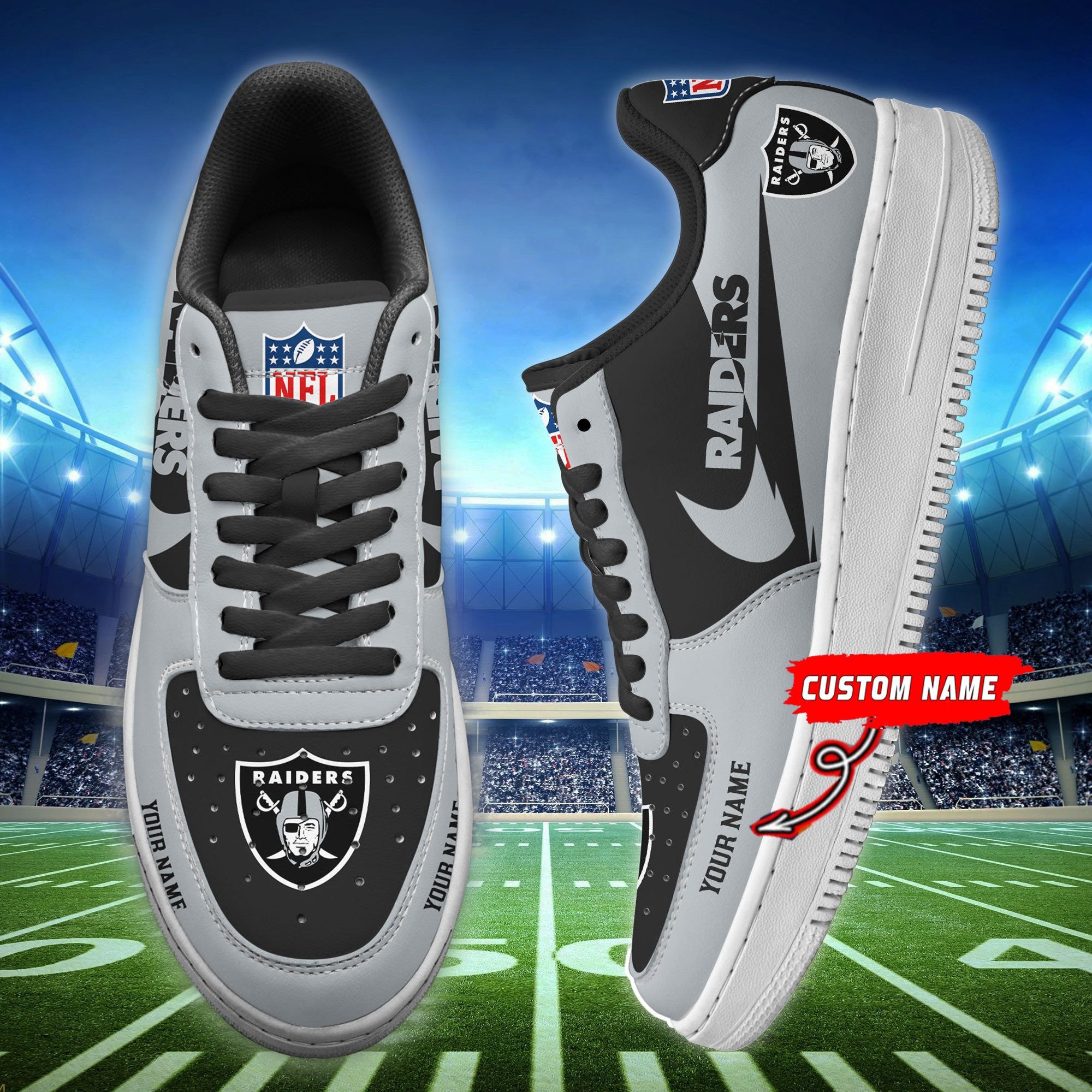 ideafootwear las vegas raiders nfl air low top sneakers shoes for men and women 9739 elezx