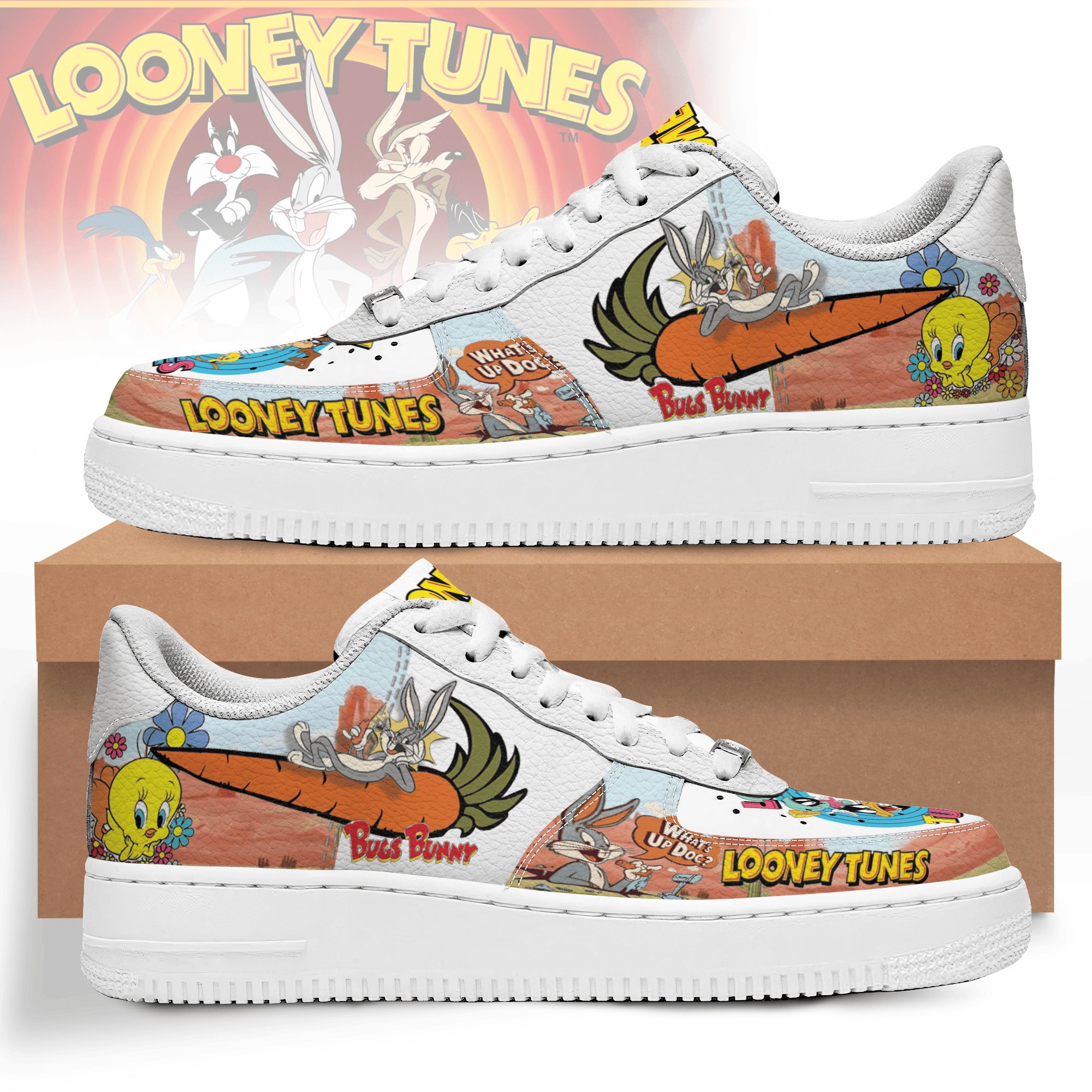 ideafootwear looney tunes air low top sneakers shoes for men and women 7277 prryj