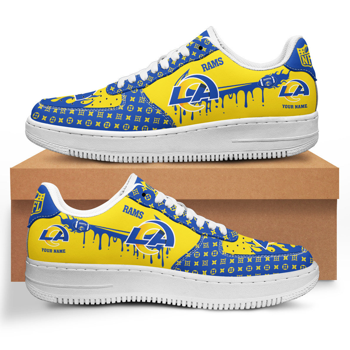 ideafootwear los angeles rams nfl air low top sneakers shoes for men and women 4786 kfww6