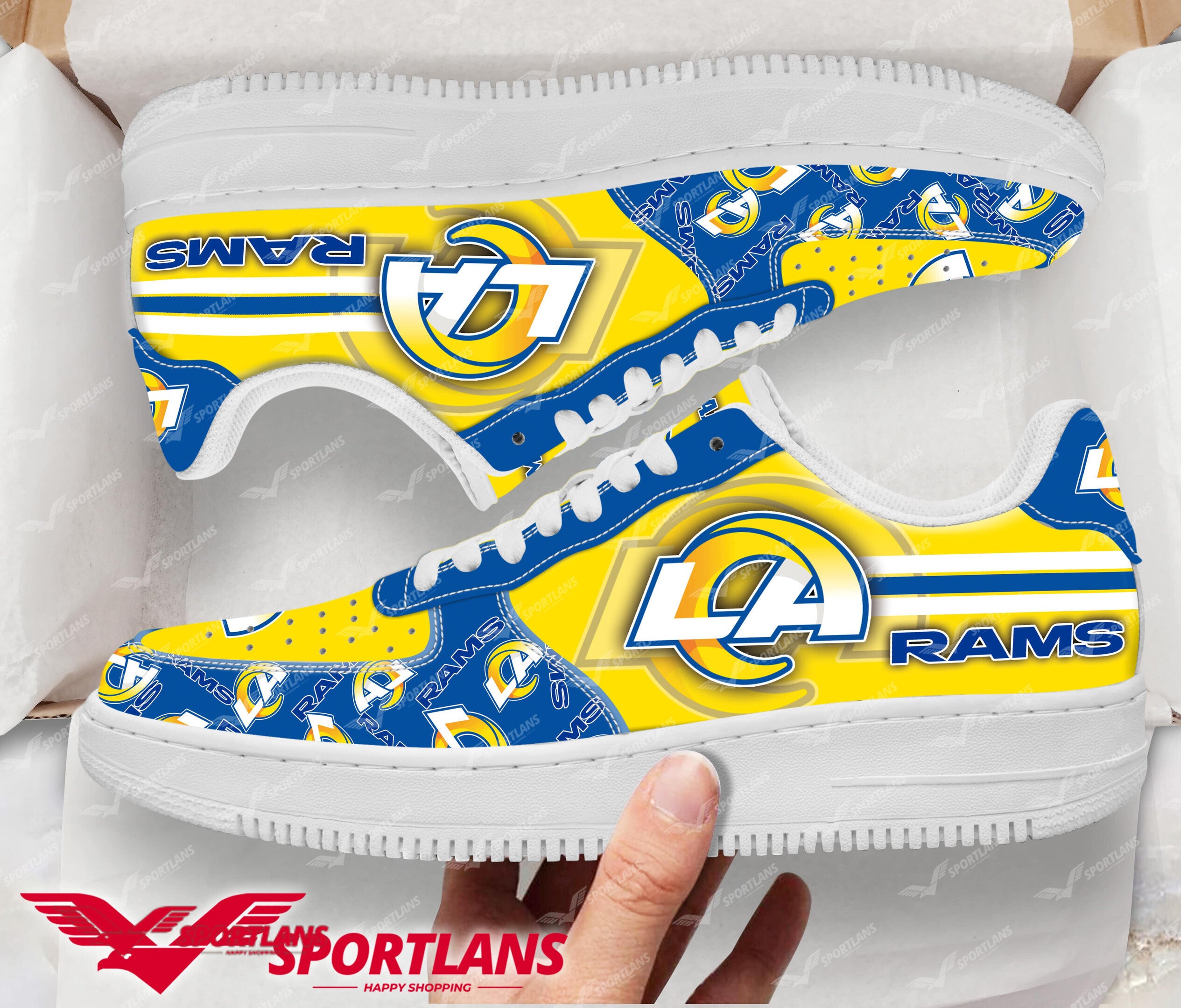 ideafootwear los angeles rams nfl air low top sneakers shoes for men and women 6957 rtepl