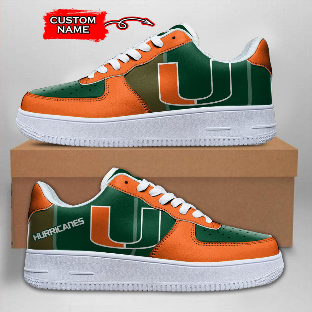 ideafootwear miami hurricanes ncaa air low top sneakers shoes for men and women 5367 0s2kj