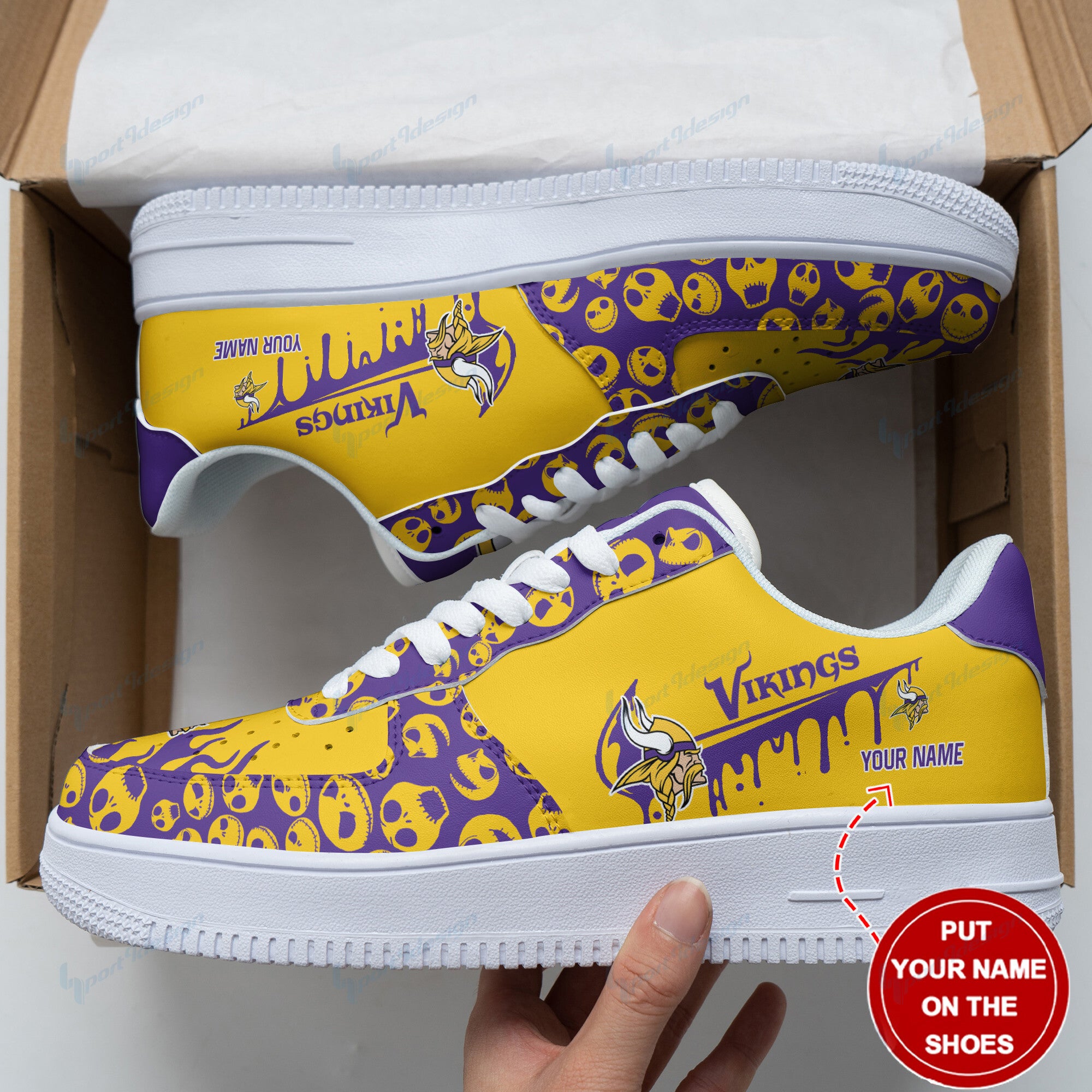 ideafootwear minnesota vikings nfl air low top sneakers shoes for men and women 6966 qjrls