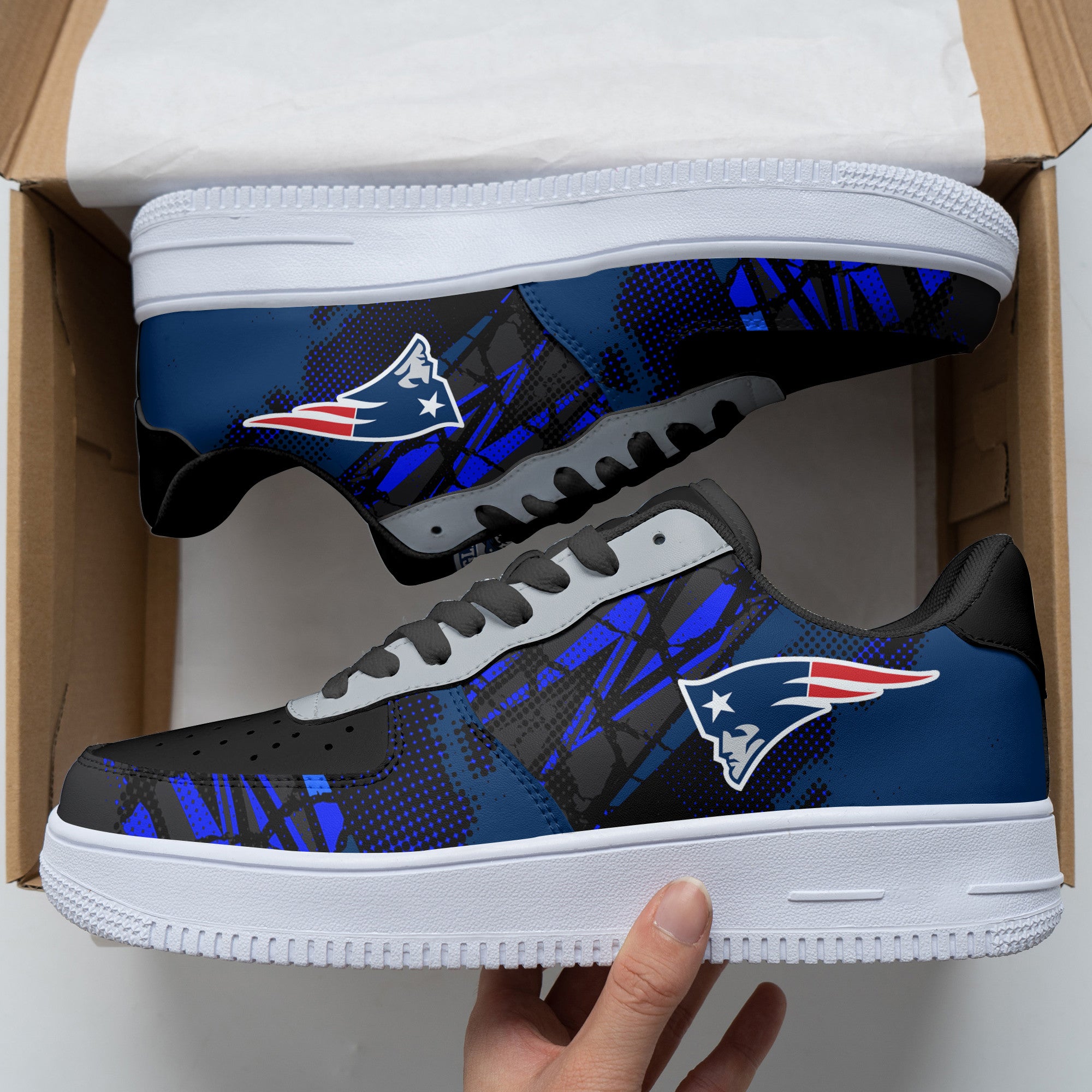 ideafootwear new england patriots nfl air low top sneakers shoes for men and women 3061 kblb8