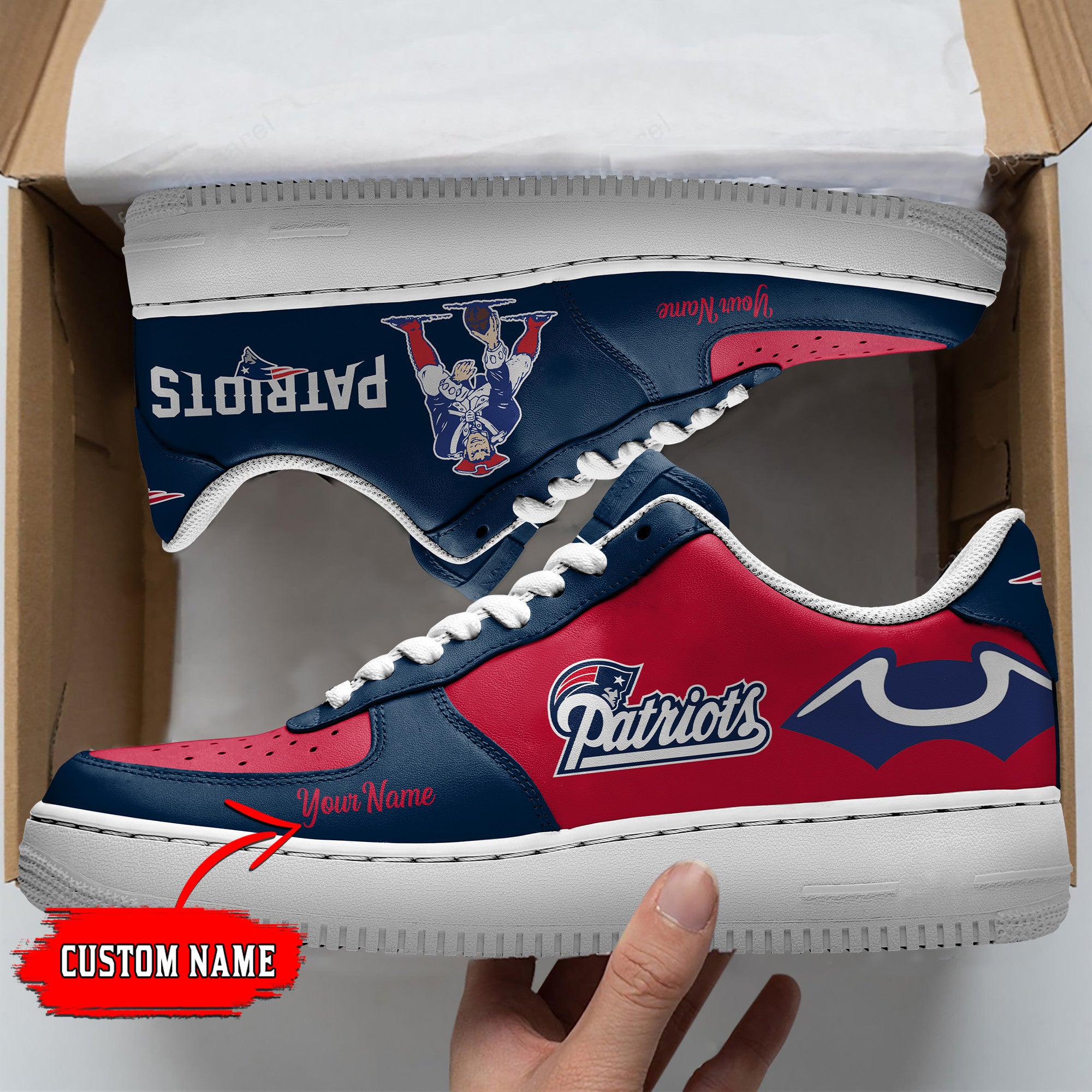 ideafootwear new england patriots nfl air low top sneakers shoes for men and women 7394 sedee