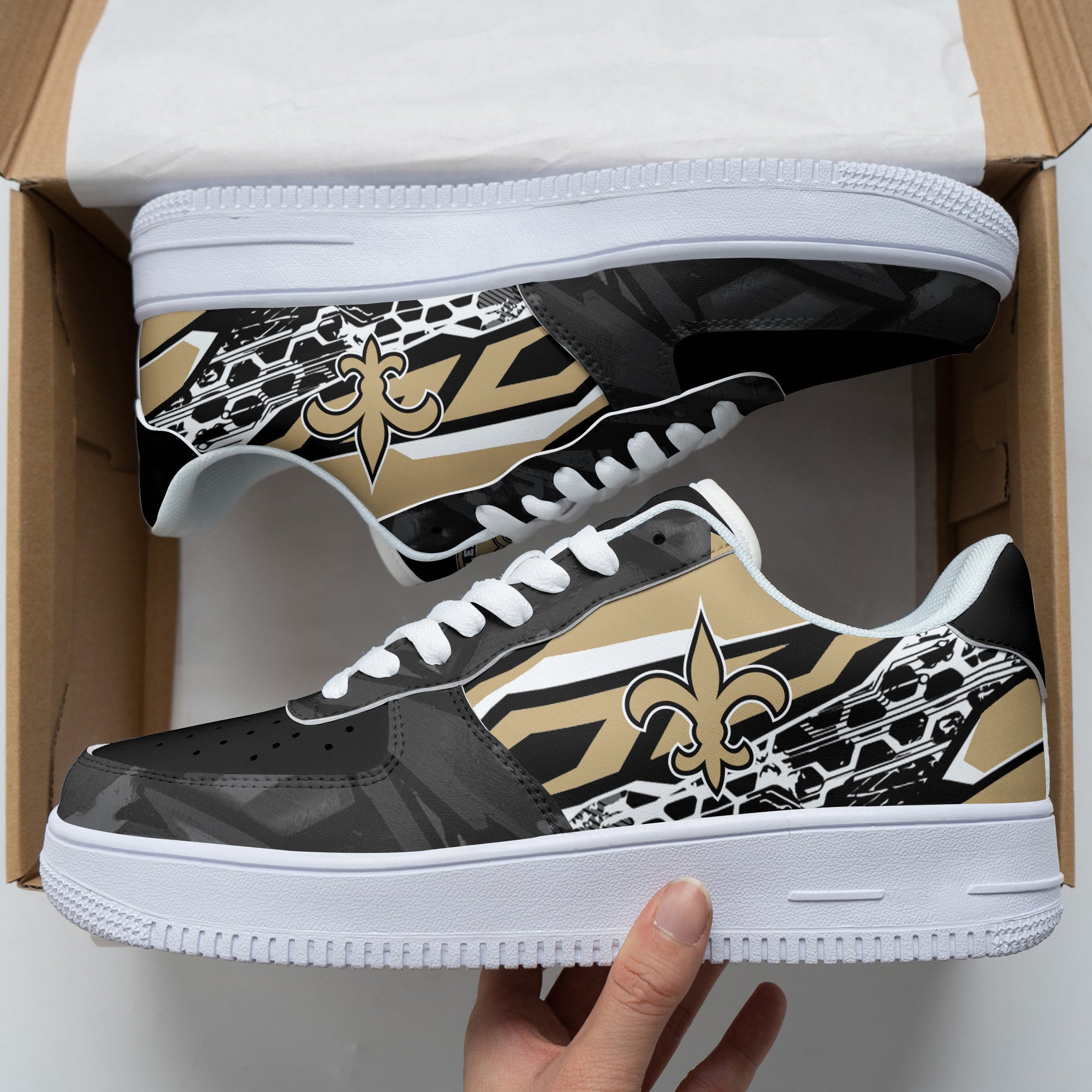 ideafootwear new orleans saints nfl air low top sneakers shoes for men and women 6665 va044