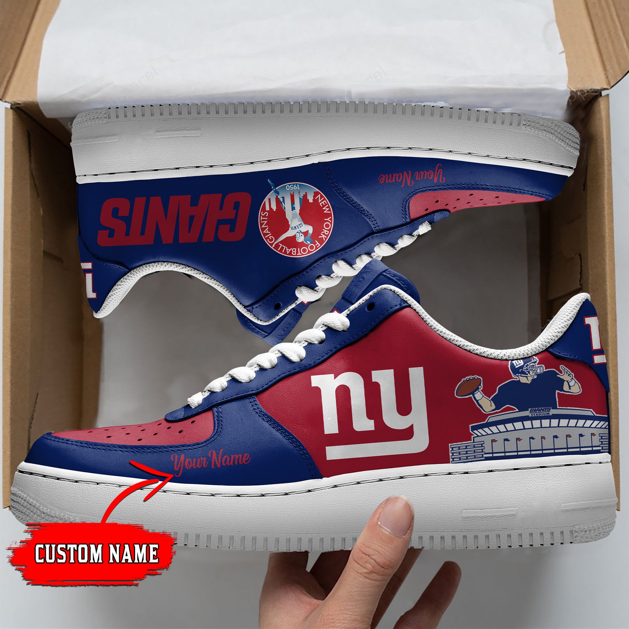 ideafootwear new york giants nfl air low top sneakers shoes for men and women 1026 nensg