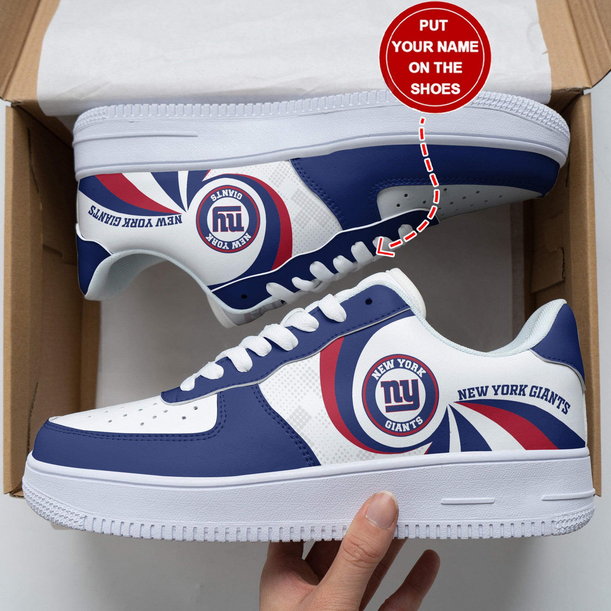 ideafootwear new york giants nfl air low top sneakers shoes for men and women 6232 t4m2u