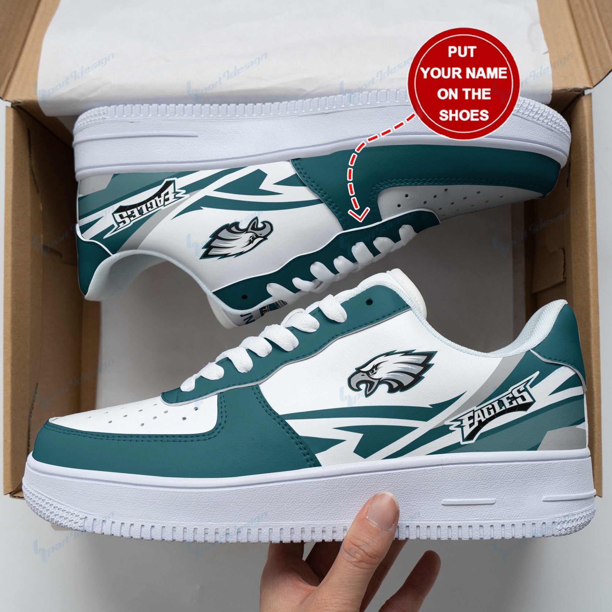 ideafootwear philadelphia eagles nfl air low top sneakers shoes for men and women 1342 vb4f6