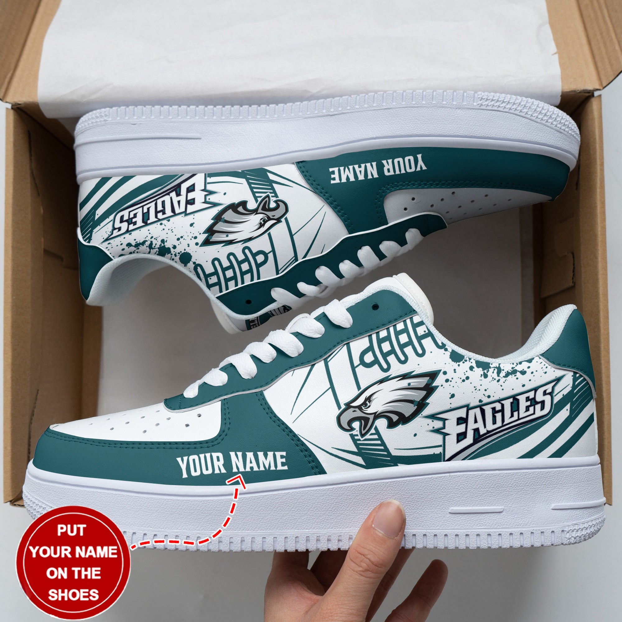 ideafootwear philadelphia eagles nfl air low top sneakers shoes for men and women 6290 4lhbr