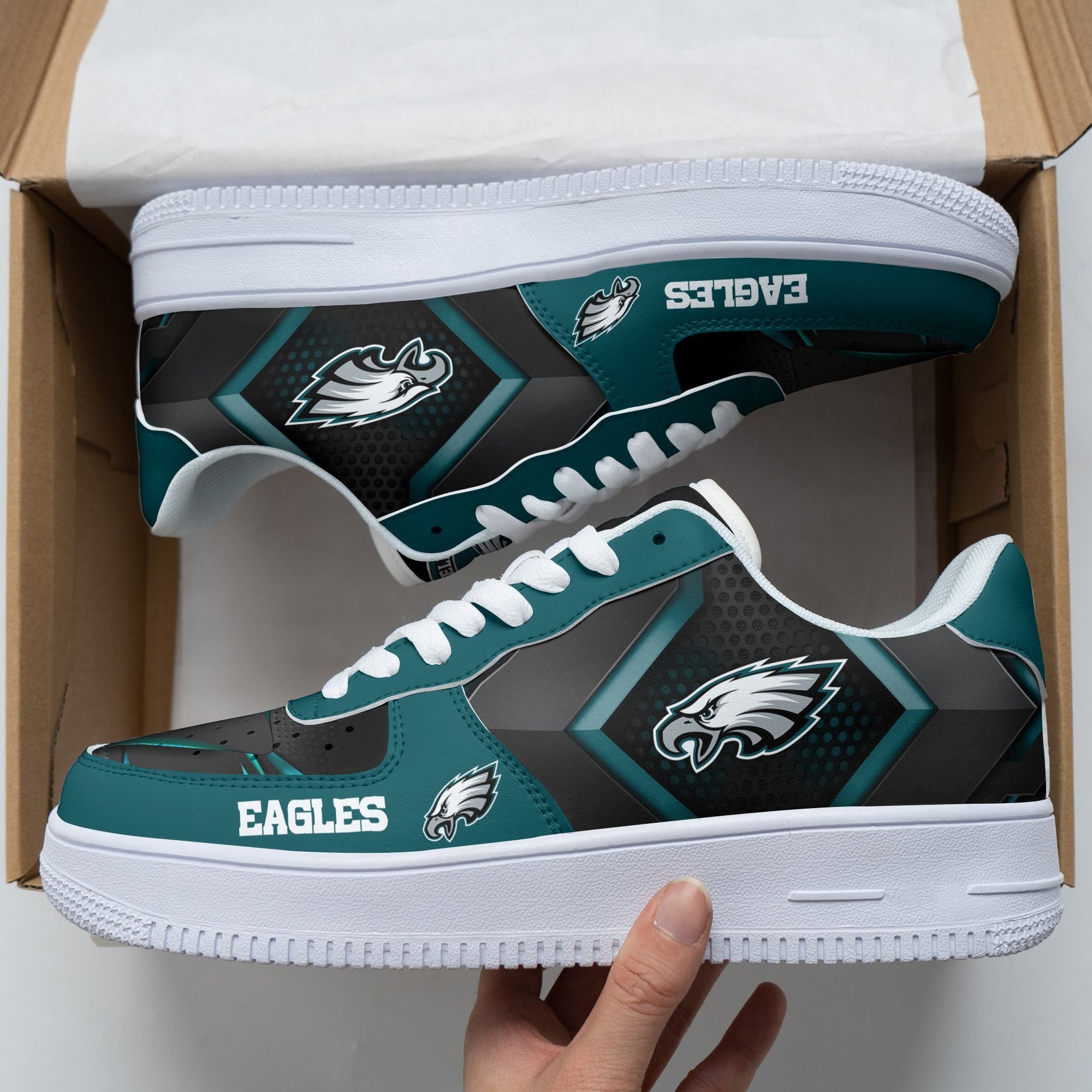 ideafootwear philadelphia eagles nfl air low top sneakers shoes for men and women 7887 ta3ov