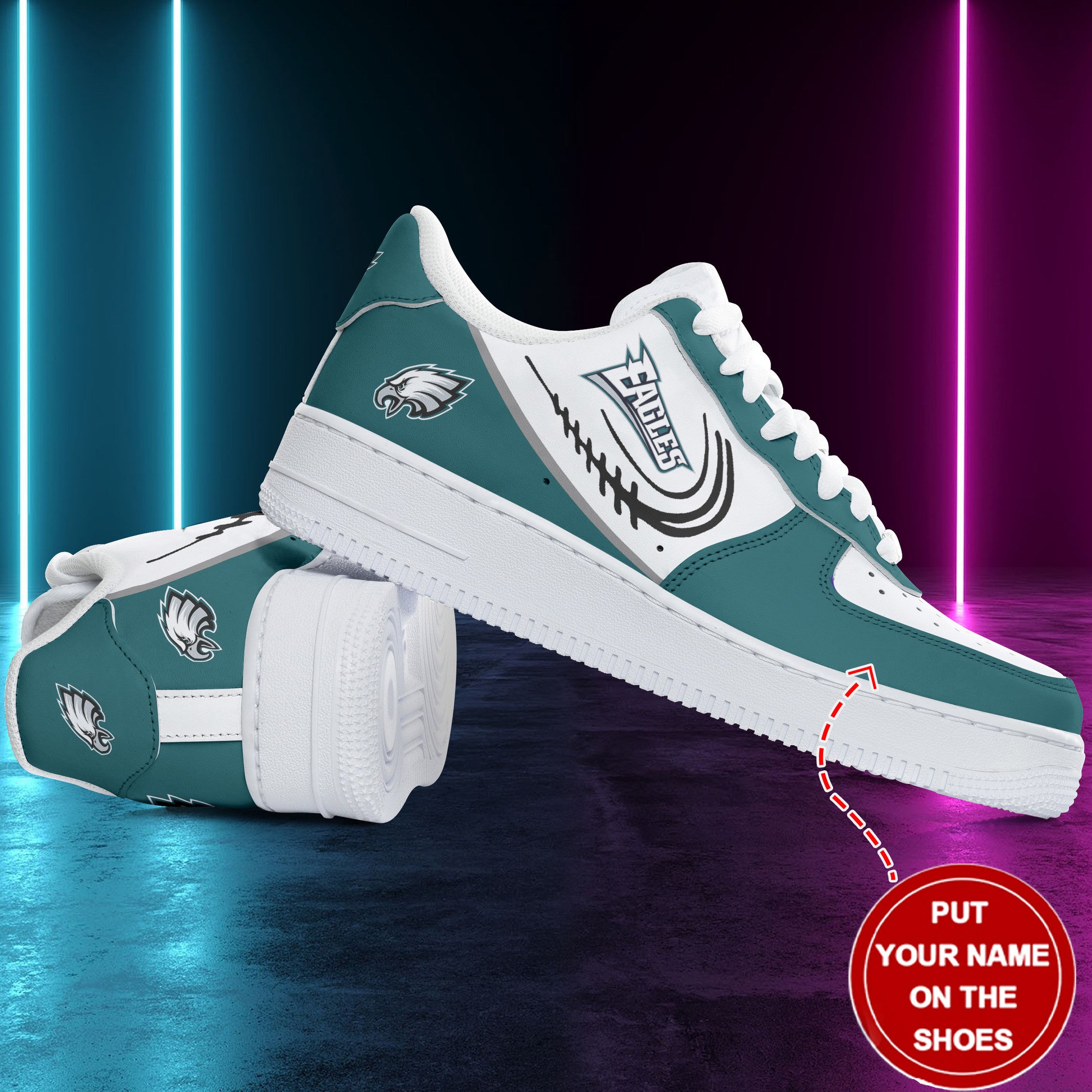 ideafootwear philadelphia eagles nfl air low top sneakers shoes for men and women 9094 ya8m1