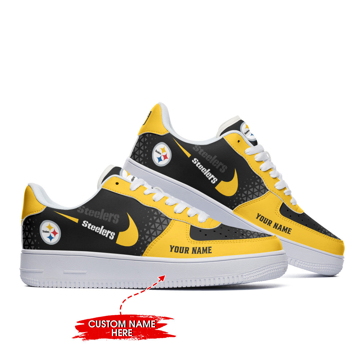 ideafootwear pittsburgh steelers nfl air low top sneakers shoes for men and women 1264 kblkj