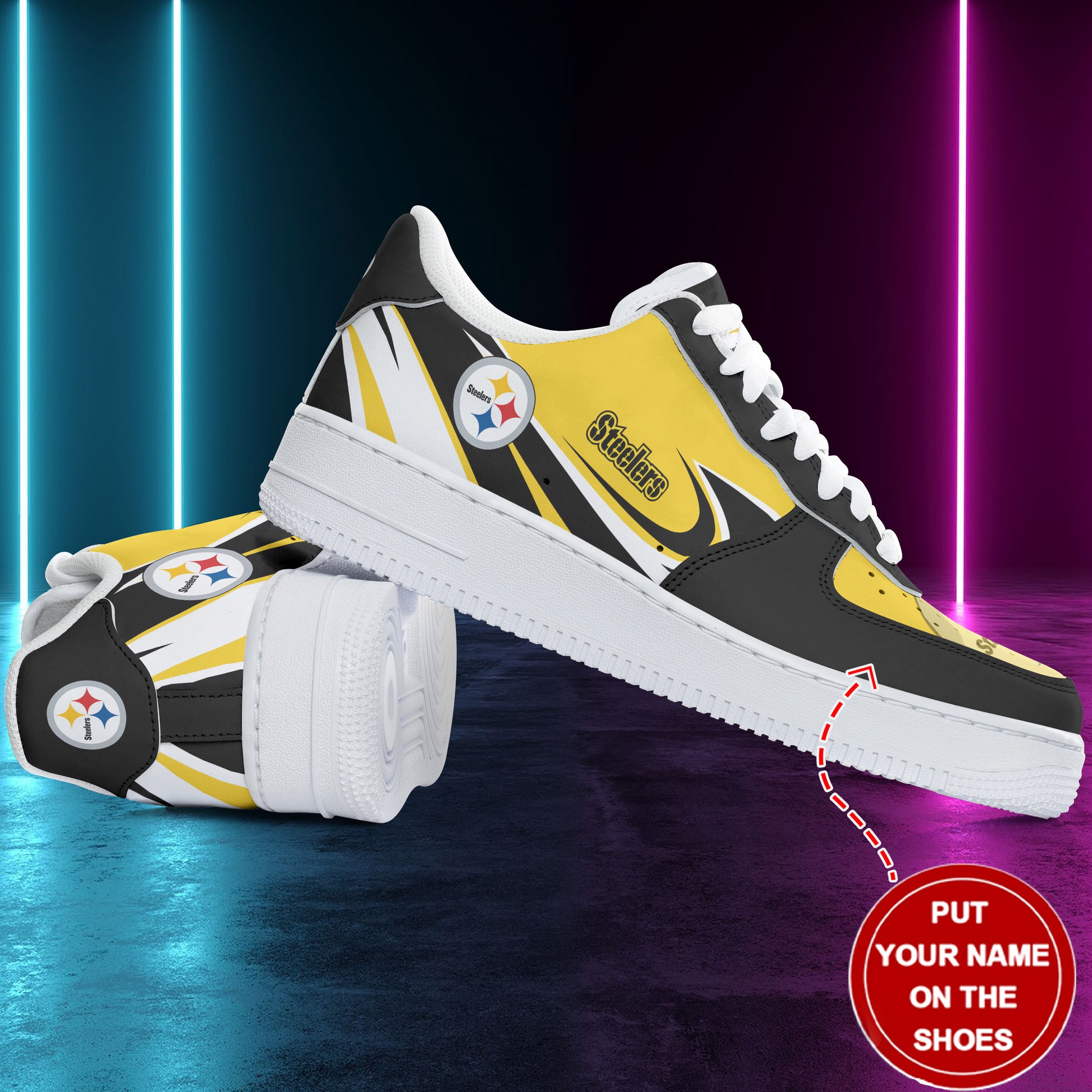 ideafootwear pittsburgh steelers nfl air low top sneakers shoes for men and women 2585 gta0n