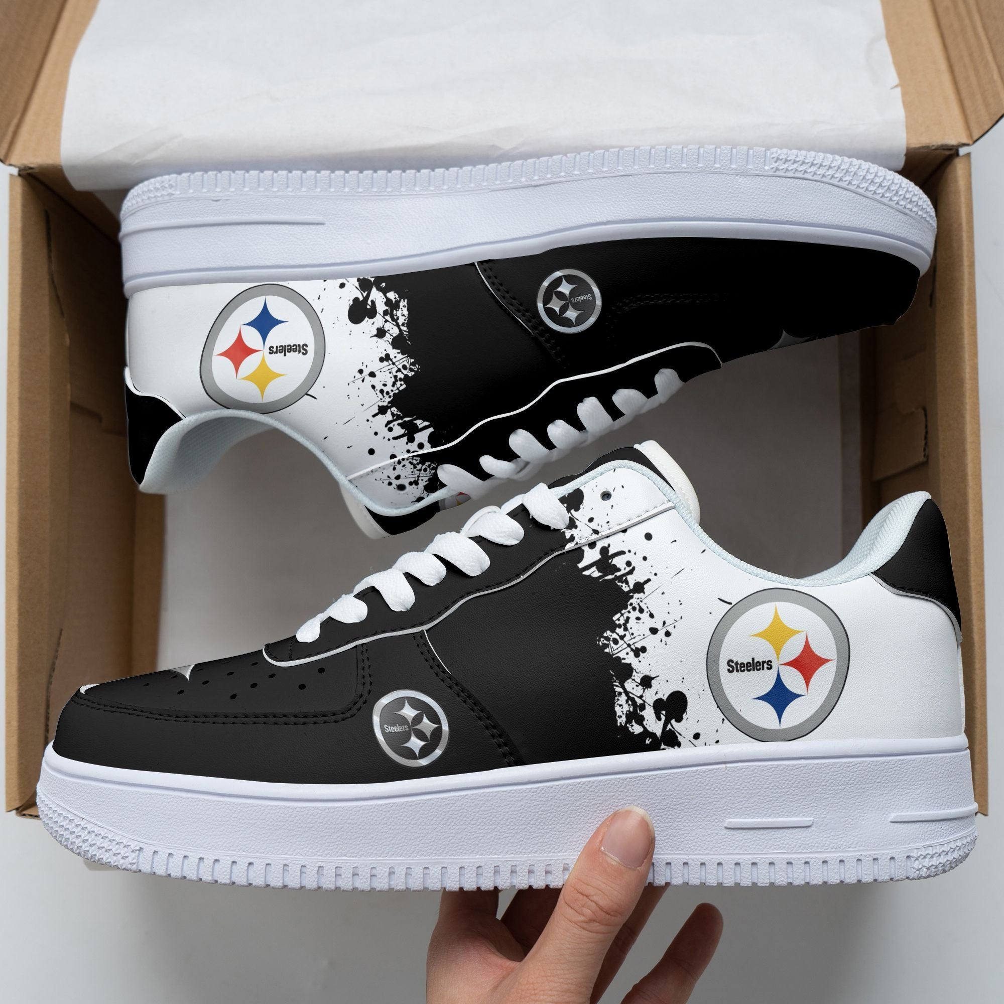 ideafootwear pittsburgh steelers nfl air low top sneakers shoes for men and women 2637 90cx5