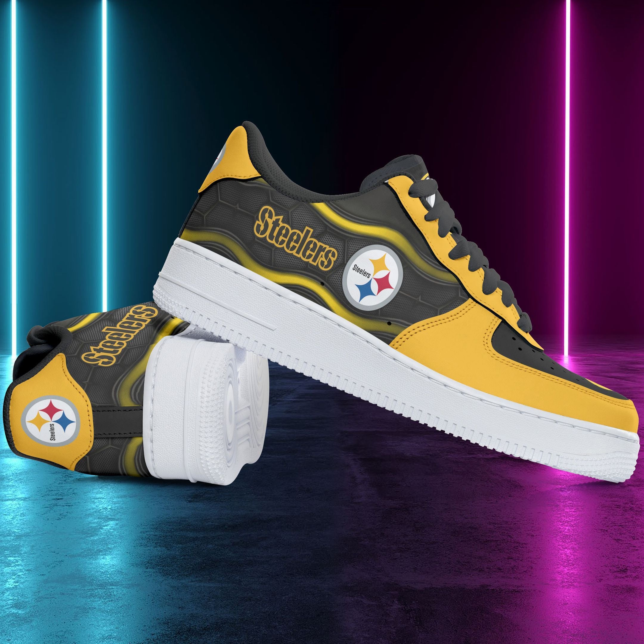 ideafootwear pittsburgh steelers nfl air low top sneakers shoes for men and women 5336 ljqmn