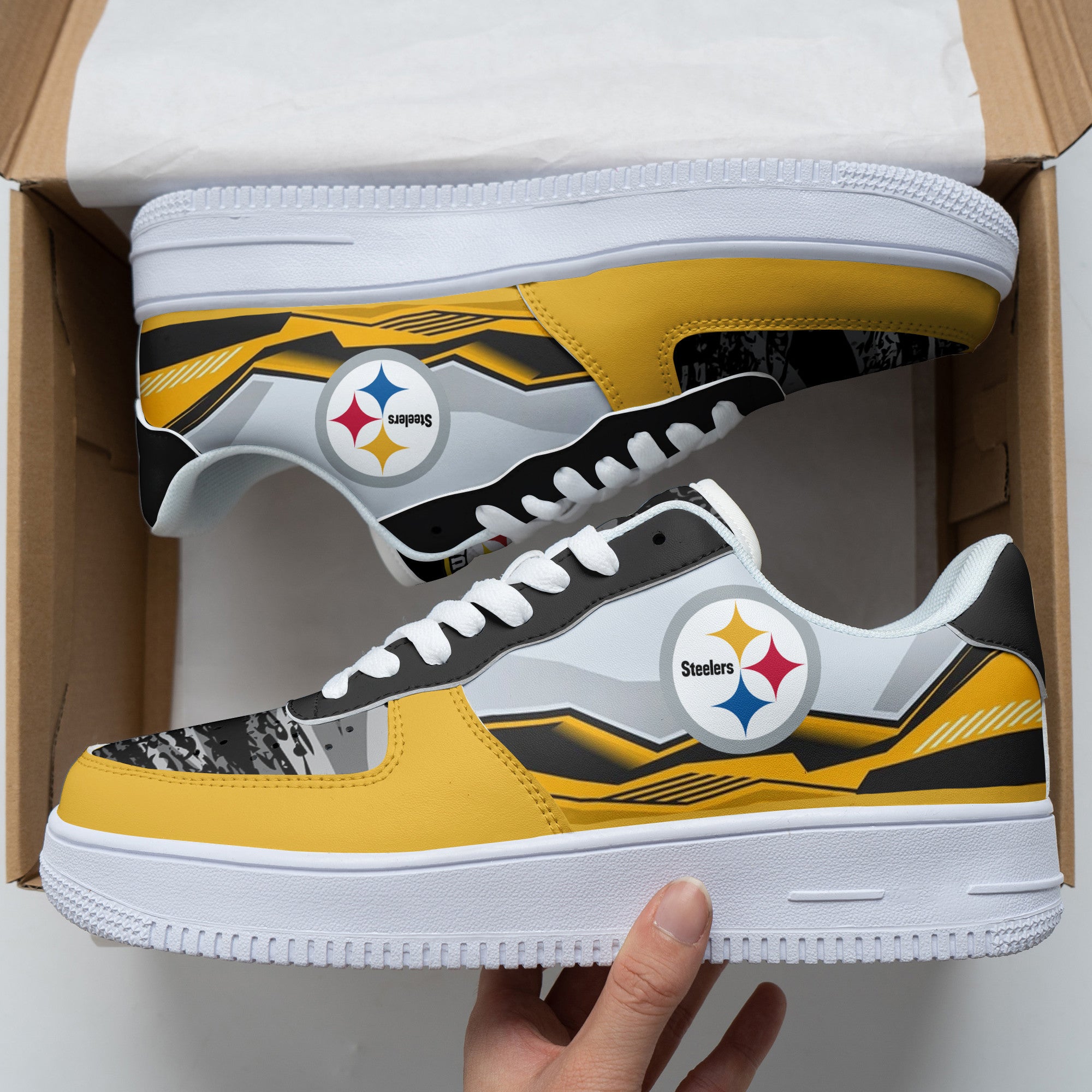 ideafootwear pittsburgh steelers nfl air low top sneakers shoes for men and women 6216 1tqlp