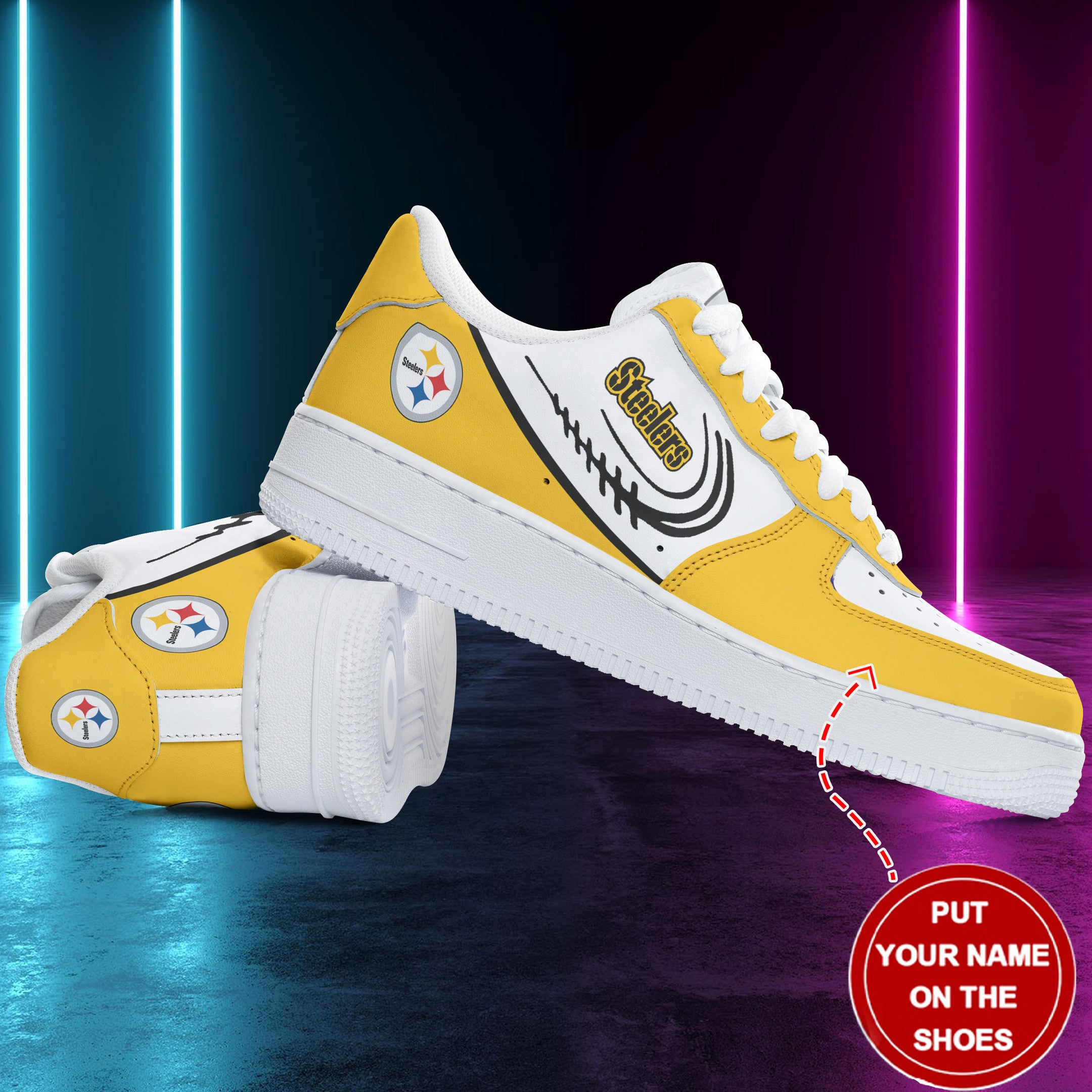 ideafootwear pittsburgh steelers nfl air low top sneakers shoes for men and women 6236 otbqq