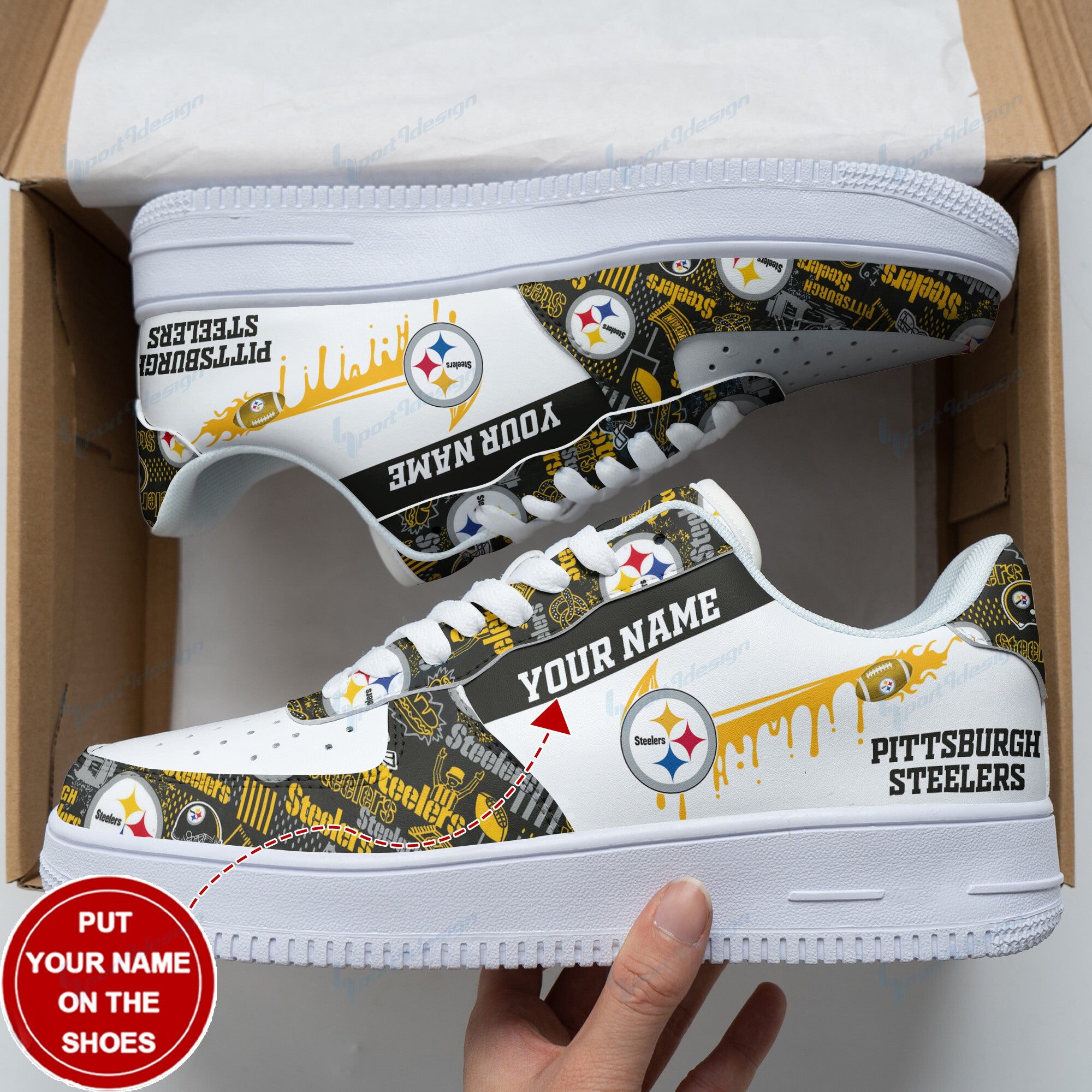 ideafootwear pittsburgh steelers nfl air low top sneakers shoes for men and women 6903 ywk4y