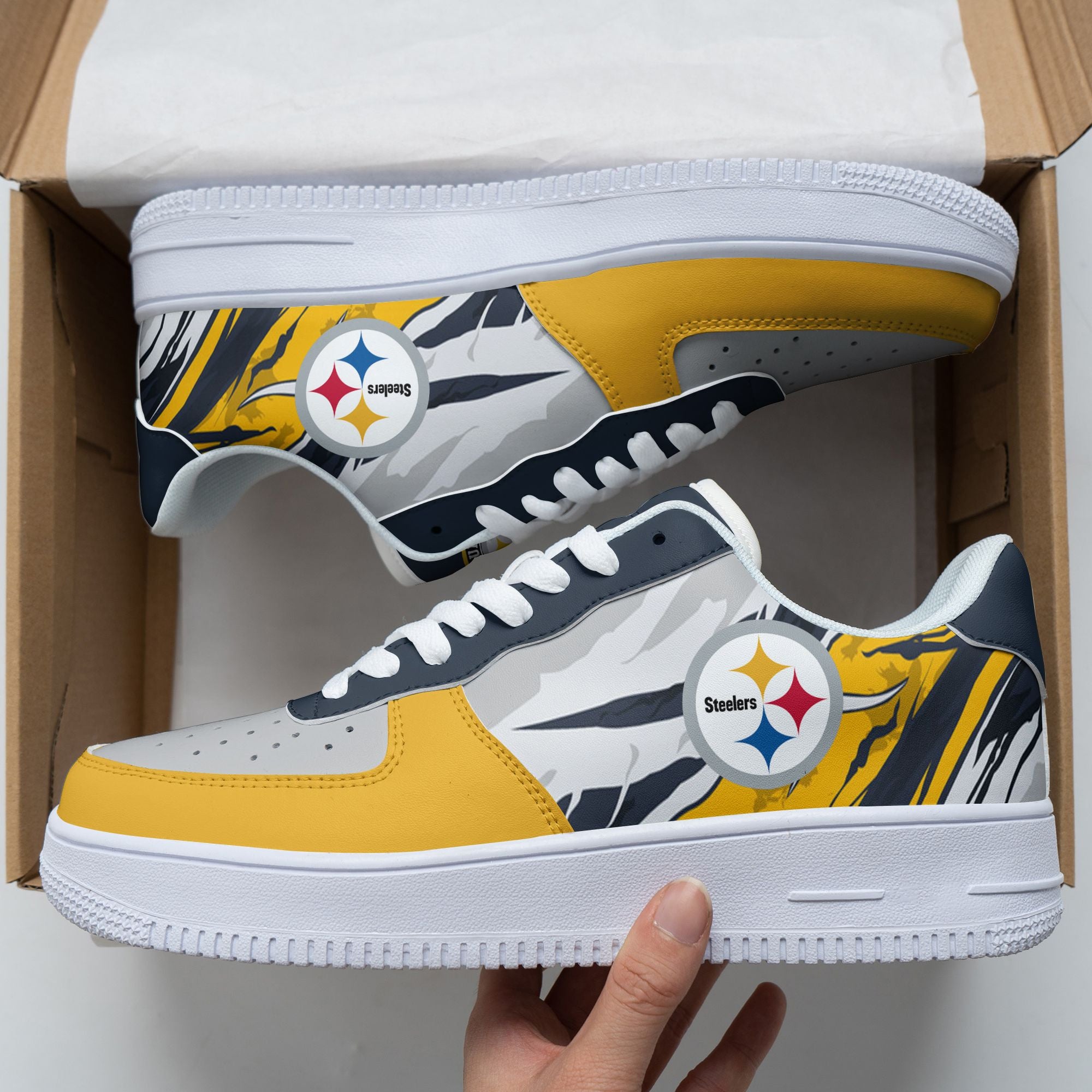 ideafootwear pittsburgh steelers nfl air low top sneakers shoes for men and women 7235 k7b2y