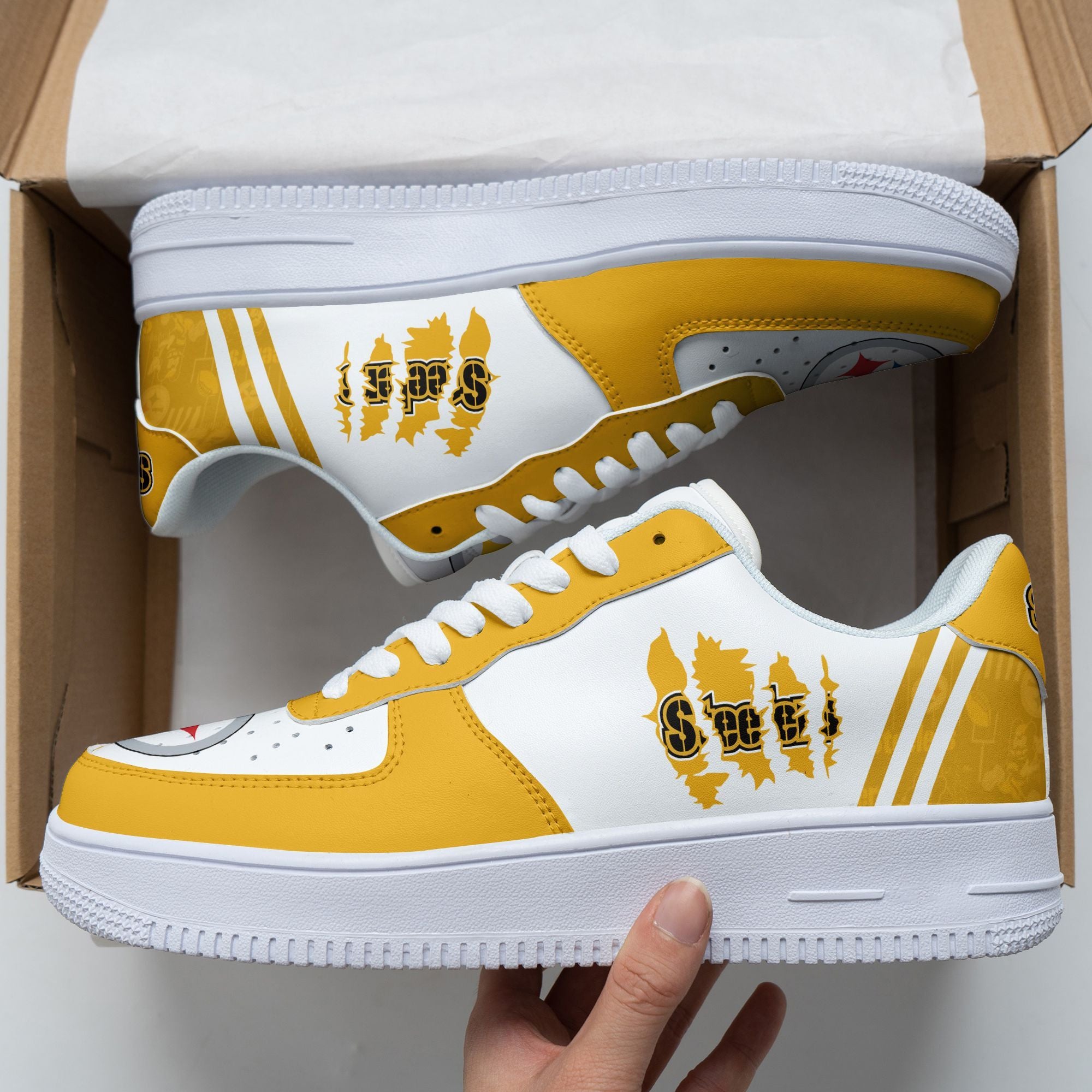 ideafootwear pittsburgh steelers nfl air low top sneakers shoes for men and women 7553 vylvm