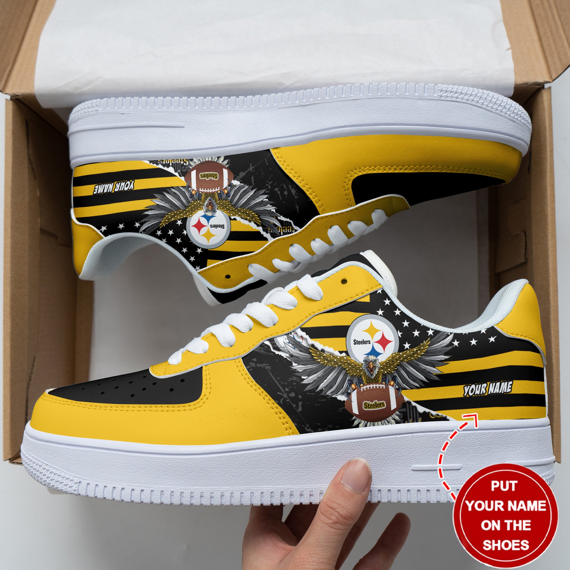 ideafootwear pittsburgh steelers nfl air low top sneakers shoes for men and women 7740 gill0