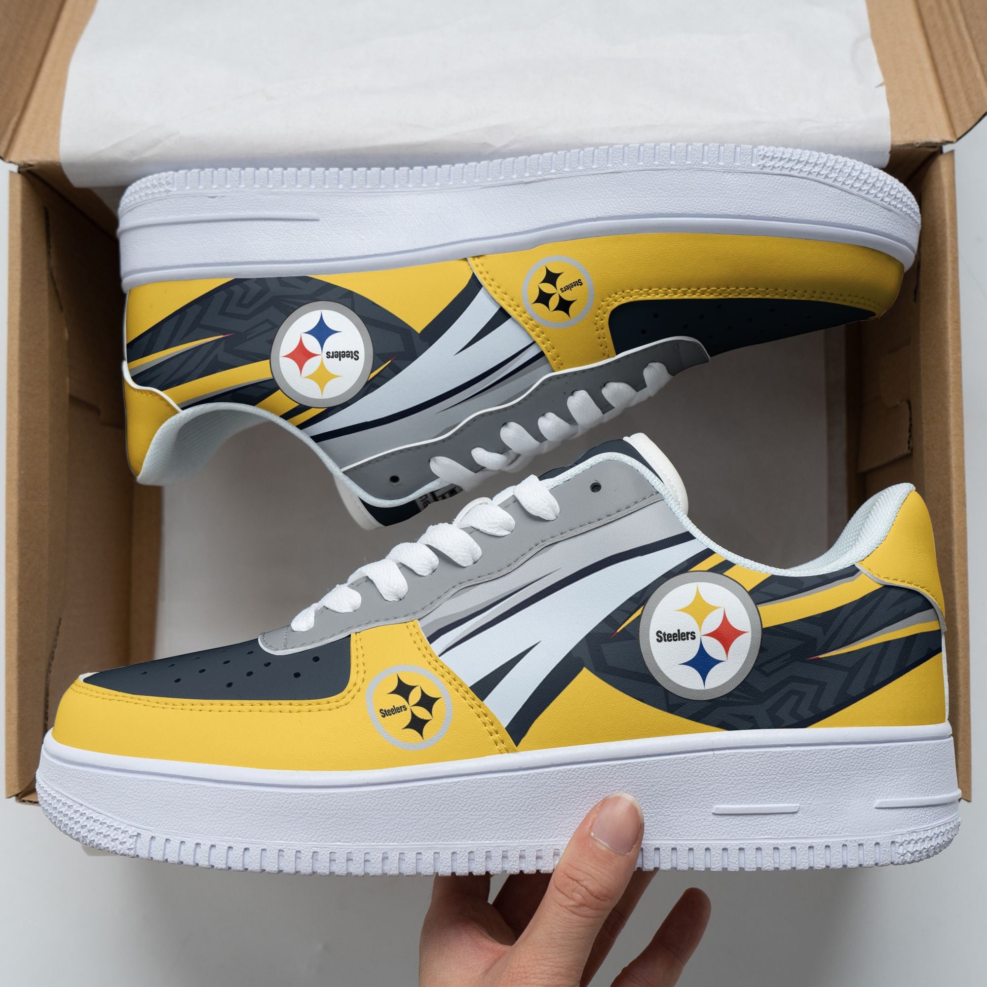 ideafootwear pittsburgh steelers nfl air low top sneakers shoes for men and women 8645 syiet