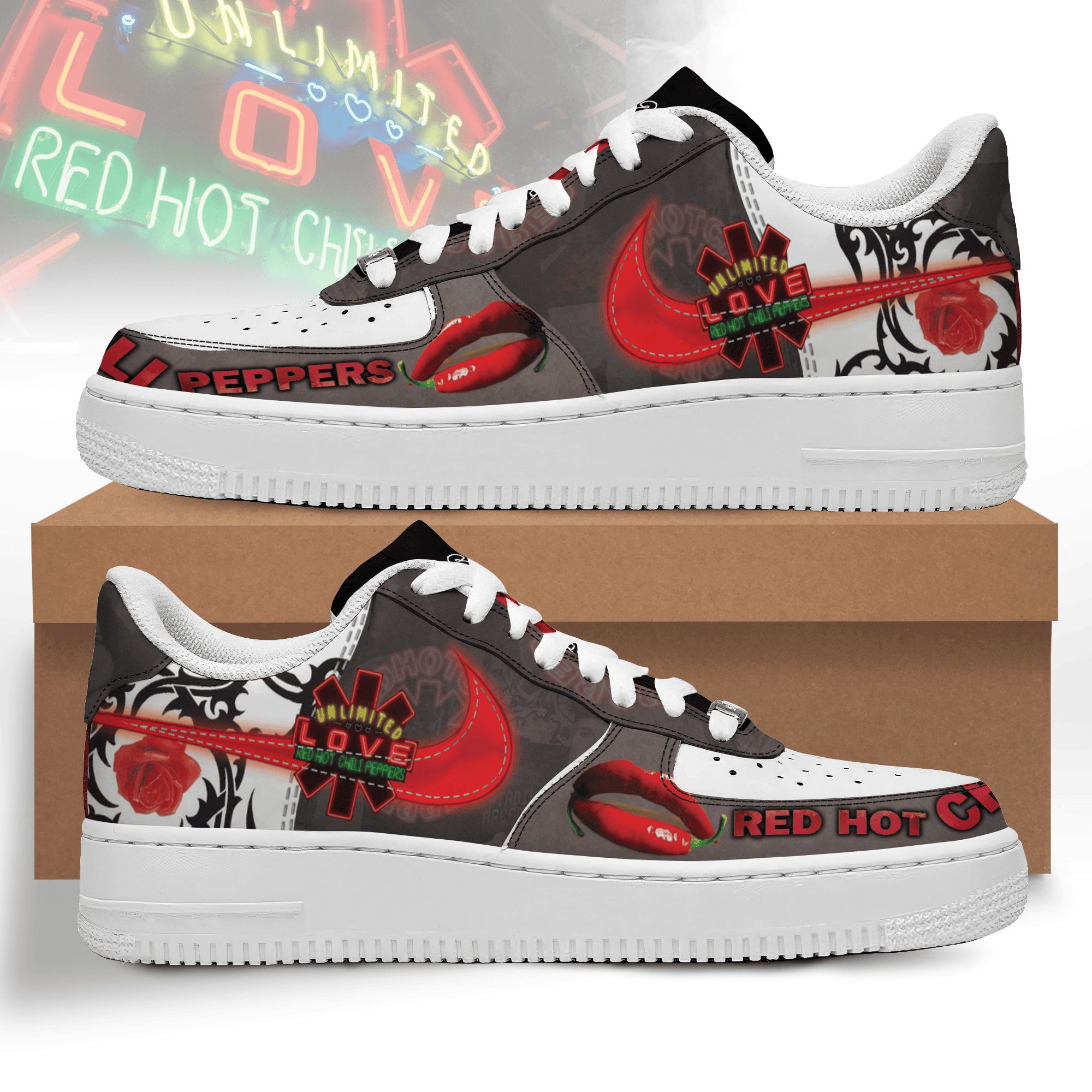 ideafootwear red hot chili peppers air low top sneakers shoes for men and women 8498 z1npo