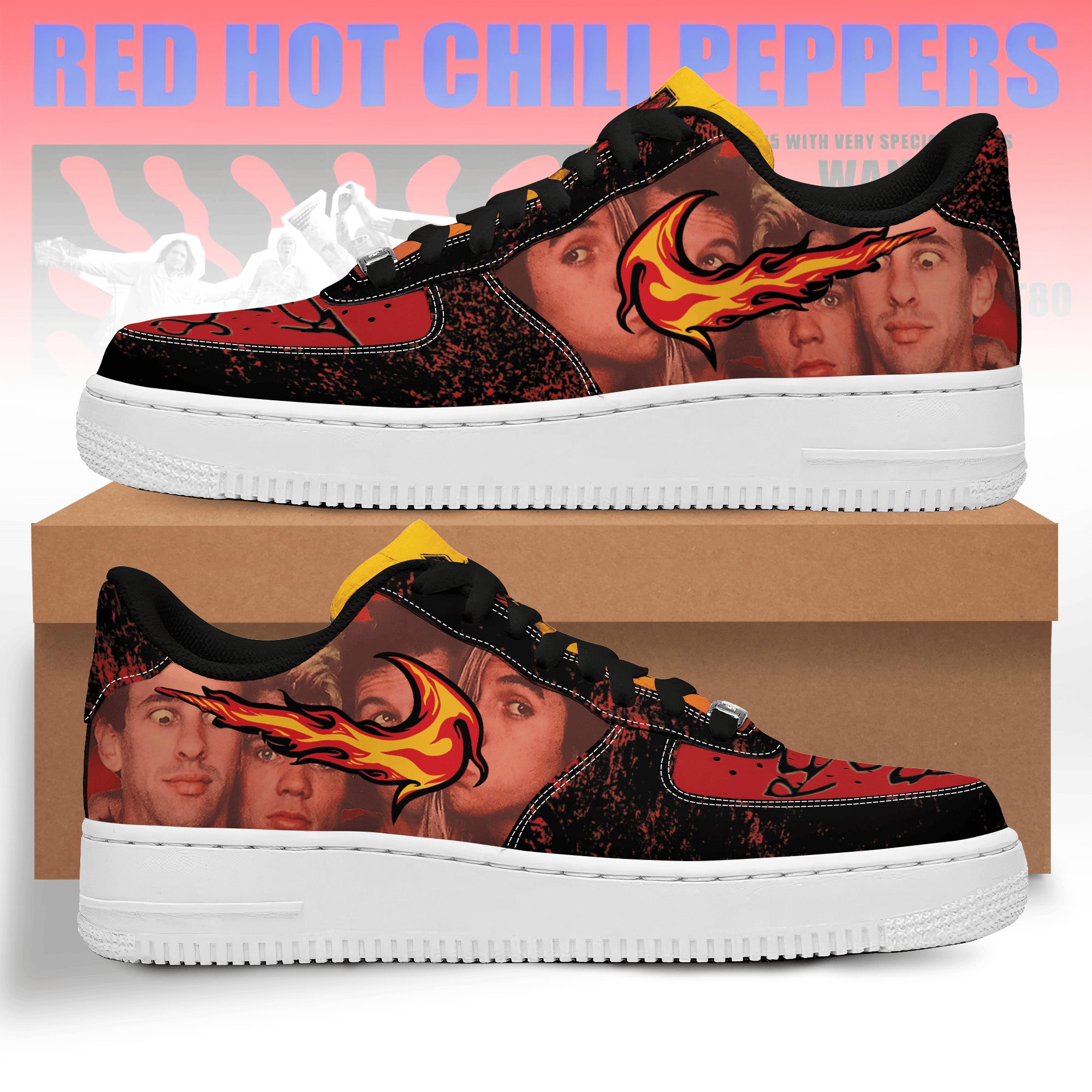 ideafootwear red hot chili peppers air low top sneakers shoes for men and women 9342 x92xh