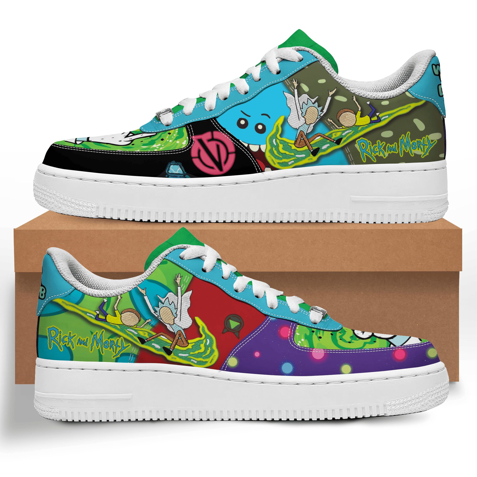 ideafootwear rick and morty air low top sneakers shoes for men and women 5420 0g2nx