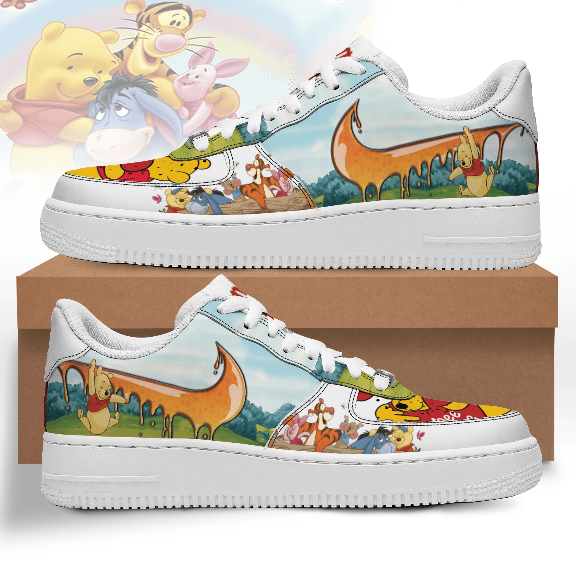 ideafootwear winnie the pooh air low top sneakers shoes for men and women 9562 32mkg