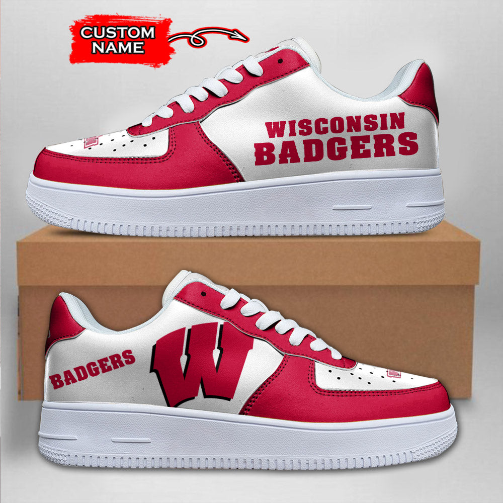 ideafootwear wisconsin badgers ncaa air low top sneakers shoes for men and women 7571 f9kib